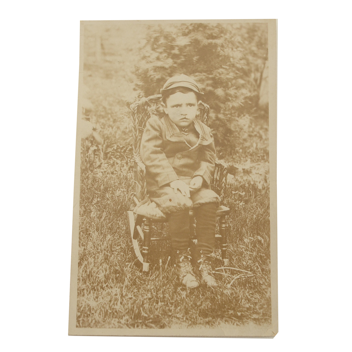 Vintage Postcard Photograph of Young Boy