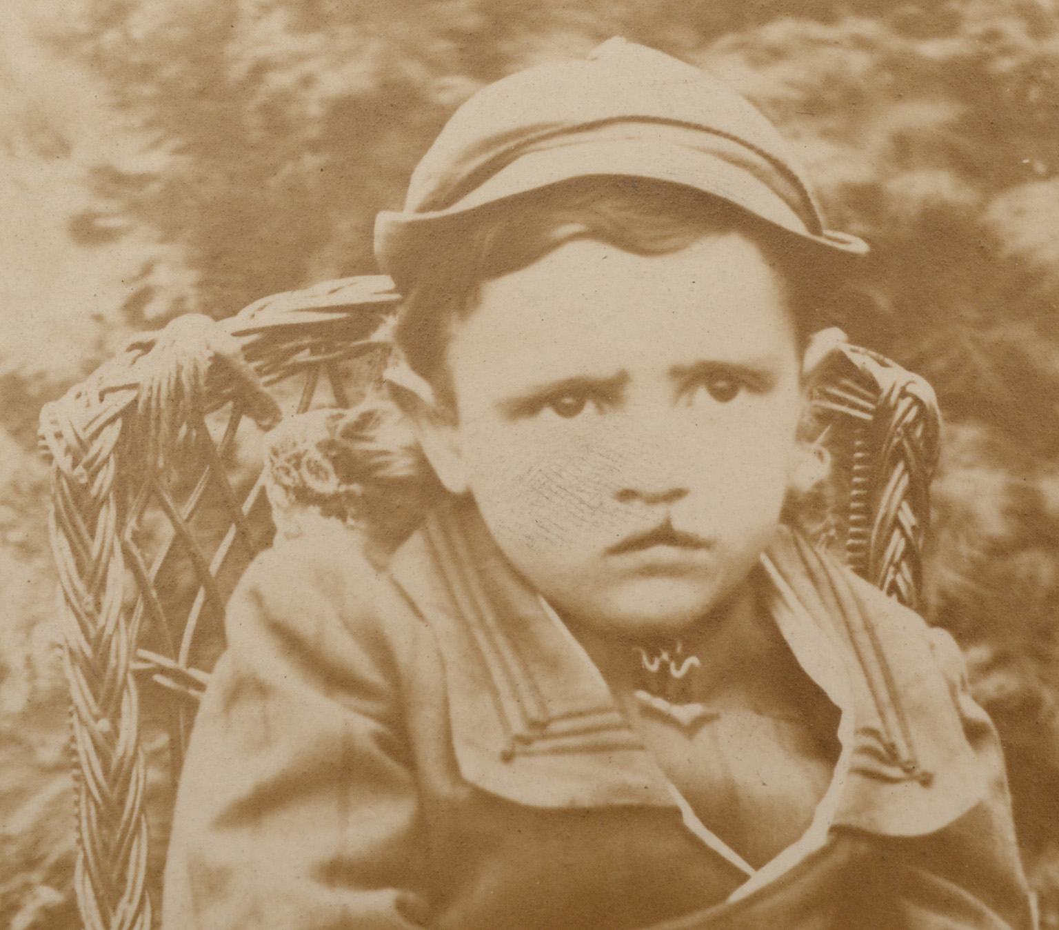 Vintage Postcard Photograph of Young Boy
