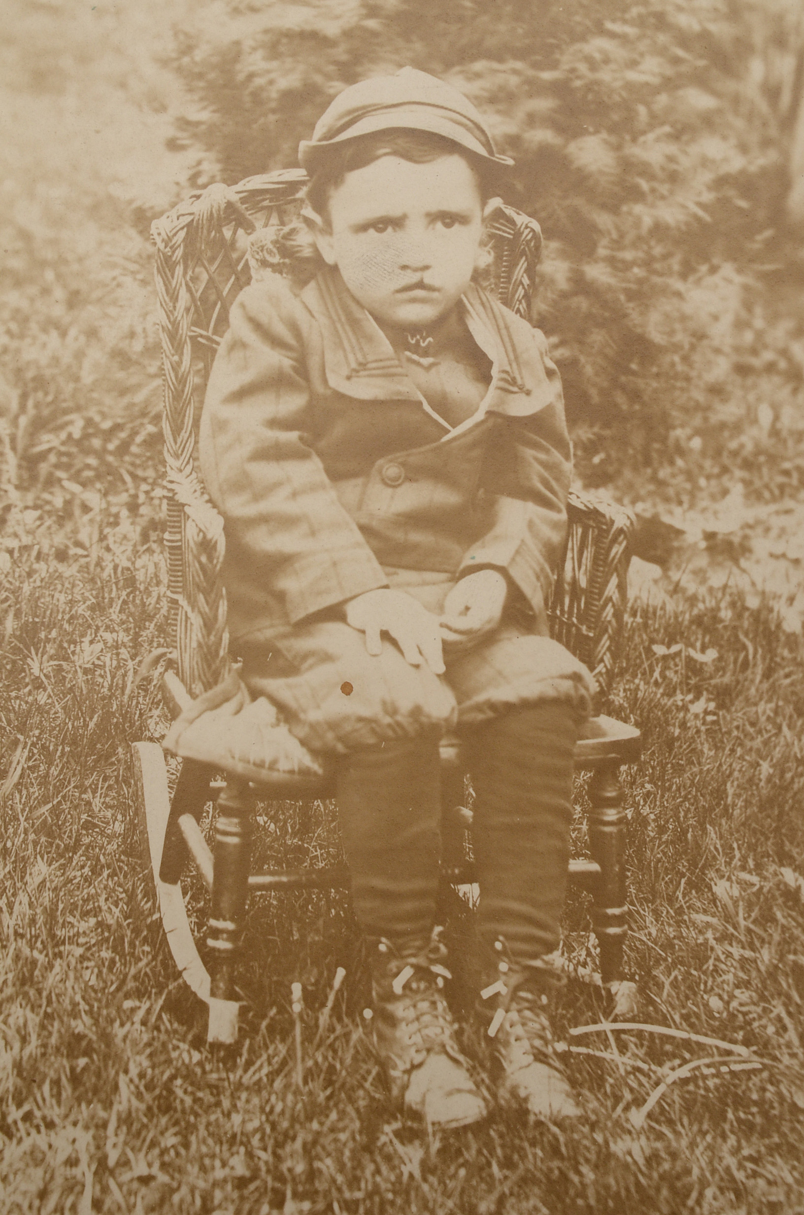 Vintage Postcard Photograph of Young Boy