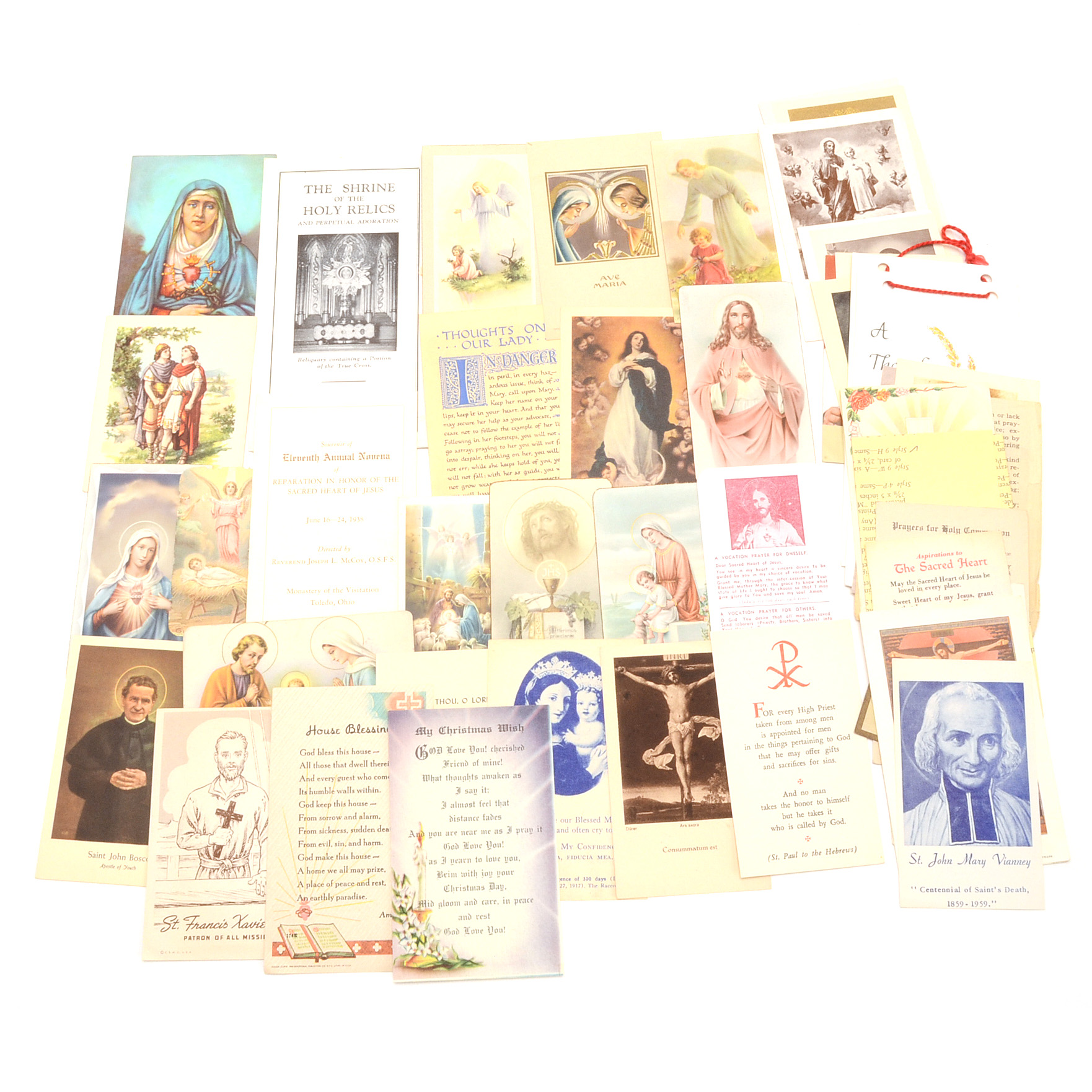 Collection of Vintage Prayer Cards