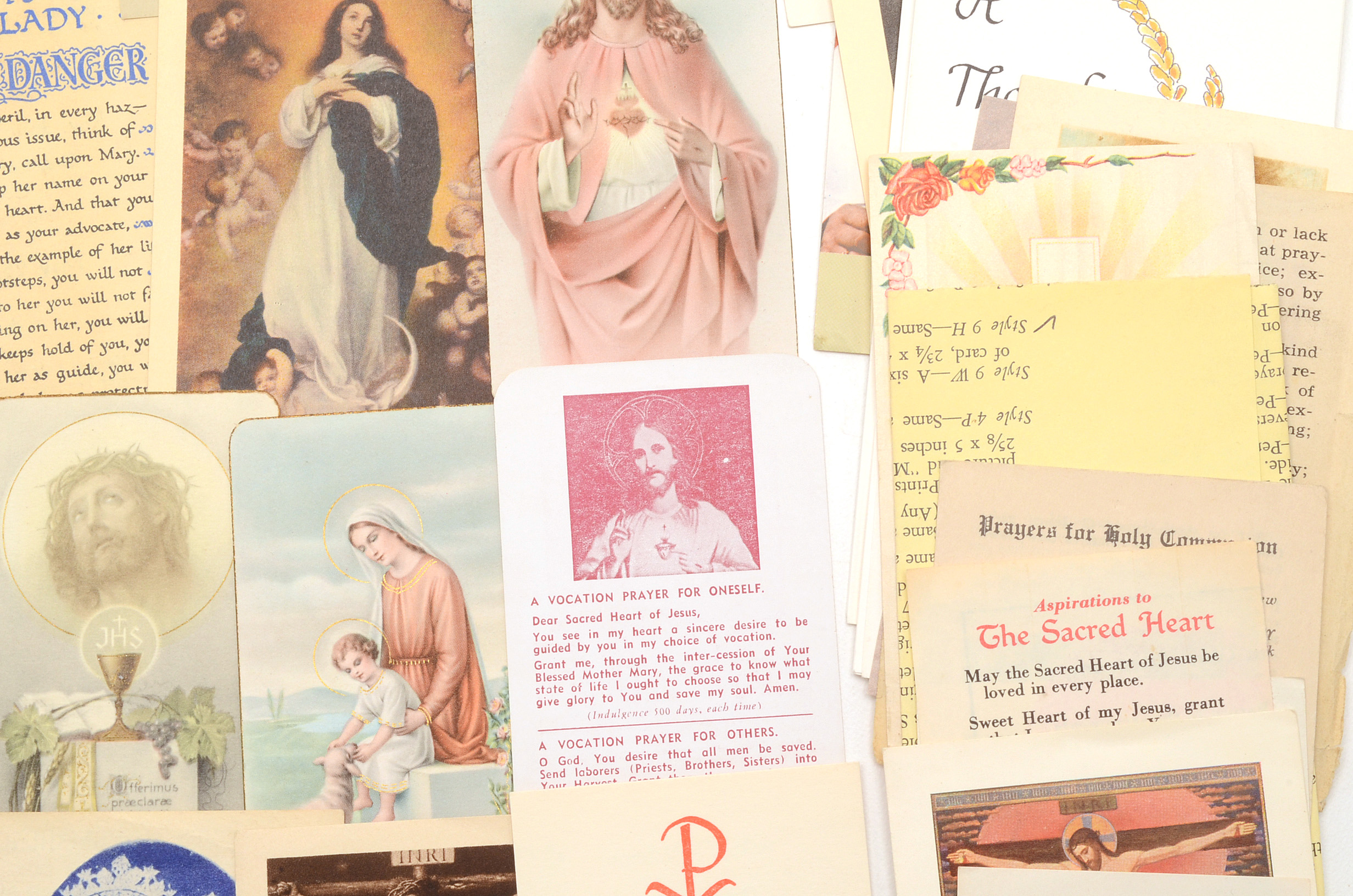 Collection of Vintage Prayer Cards