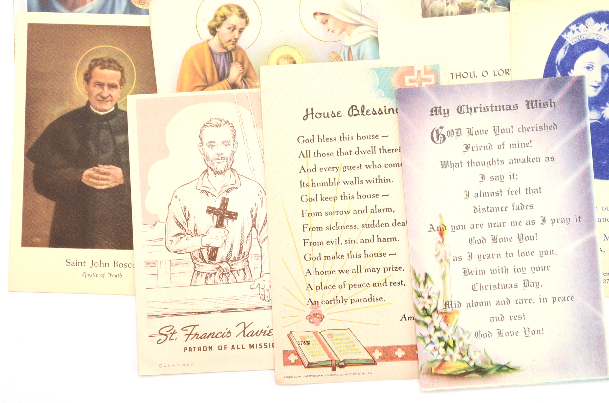 Collection of Vintage Prayer Cards