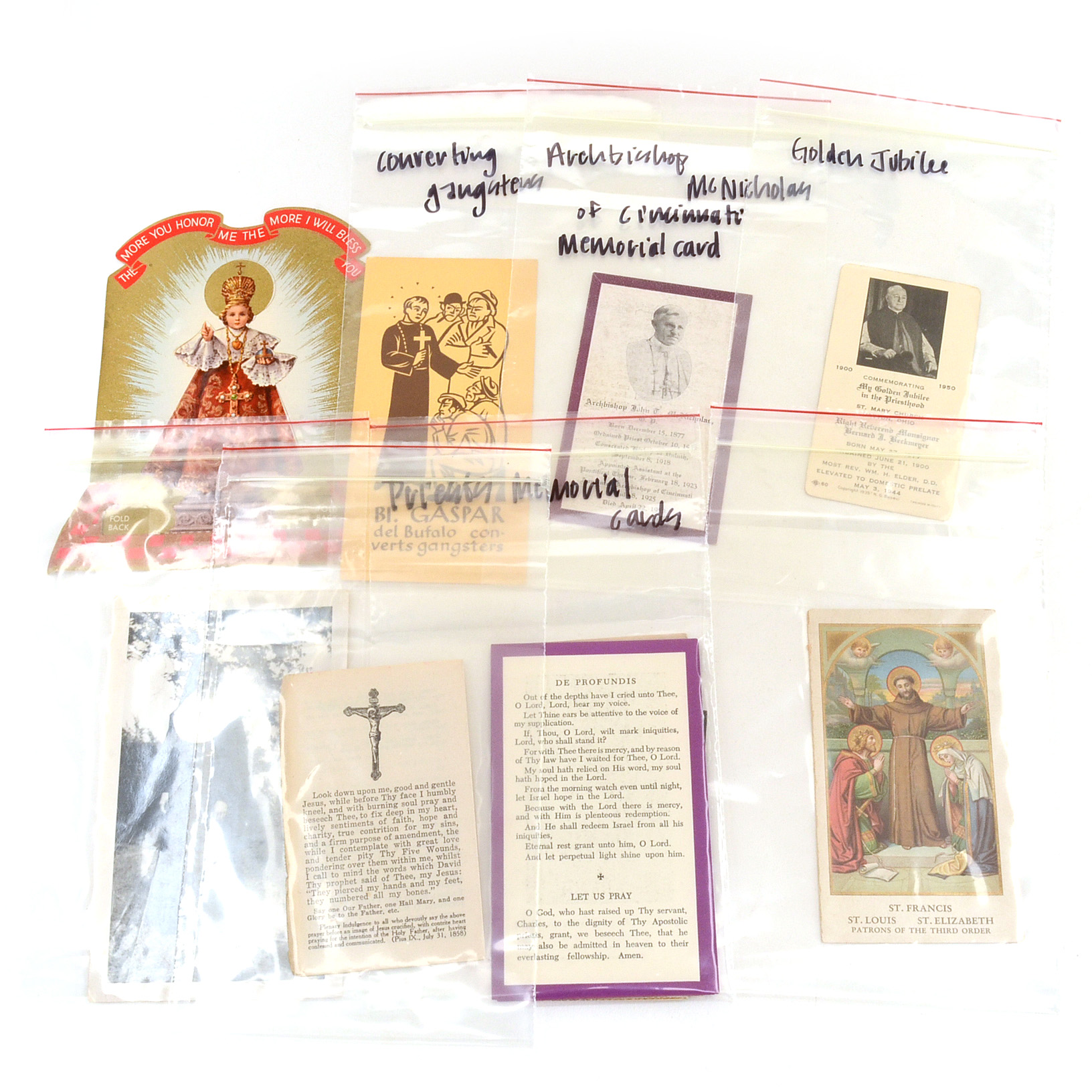 Collection of Vintage Catholic Prayer and Memorial Cards
