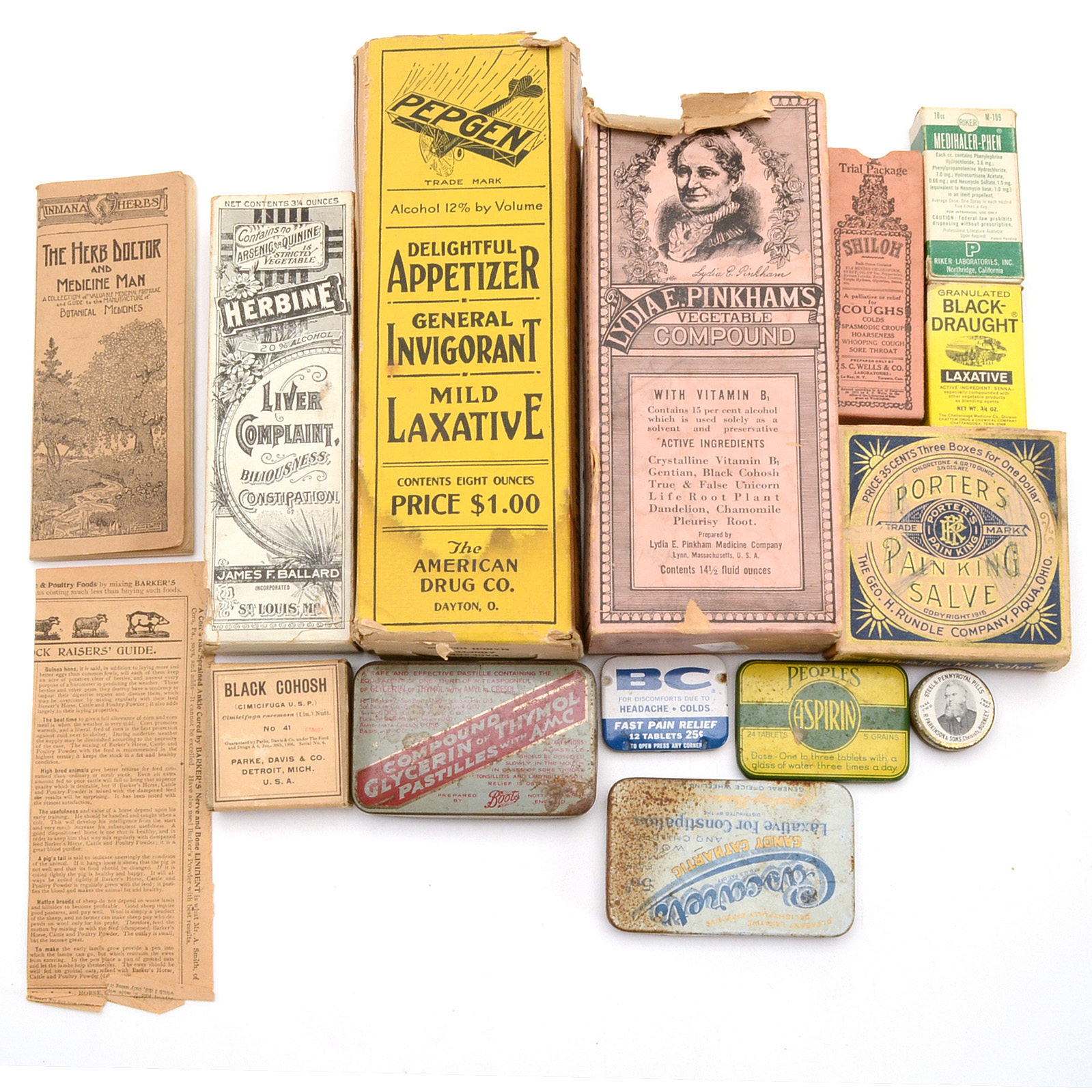 Group of Antique and Vintage Medicinal Advertising