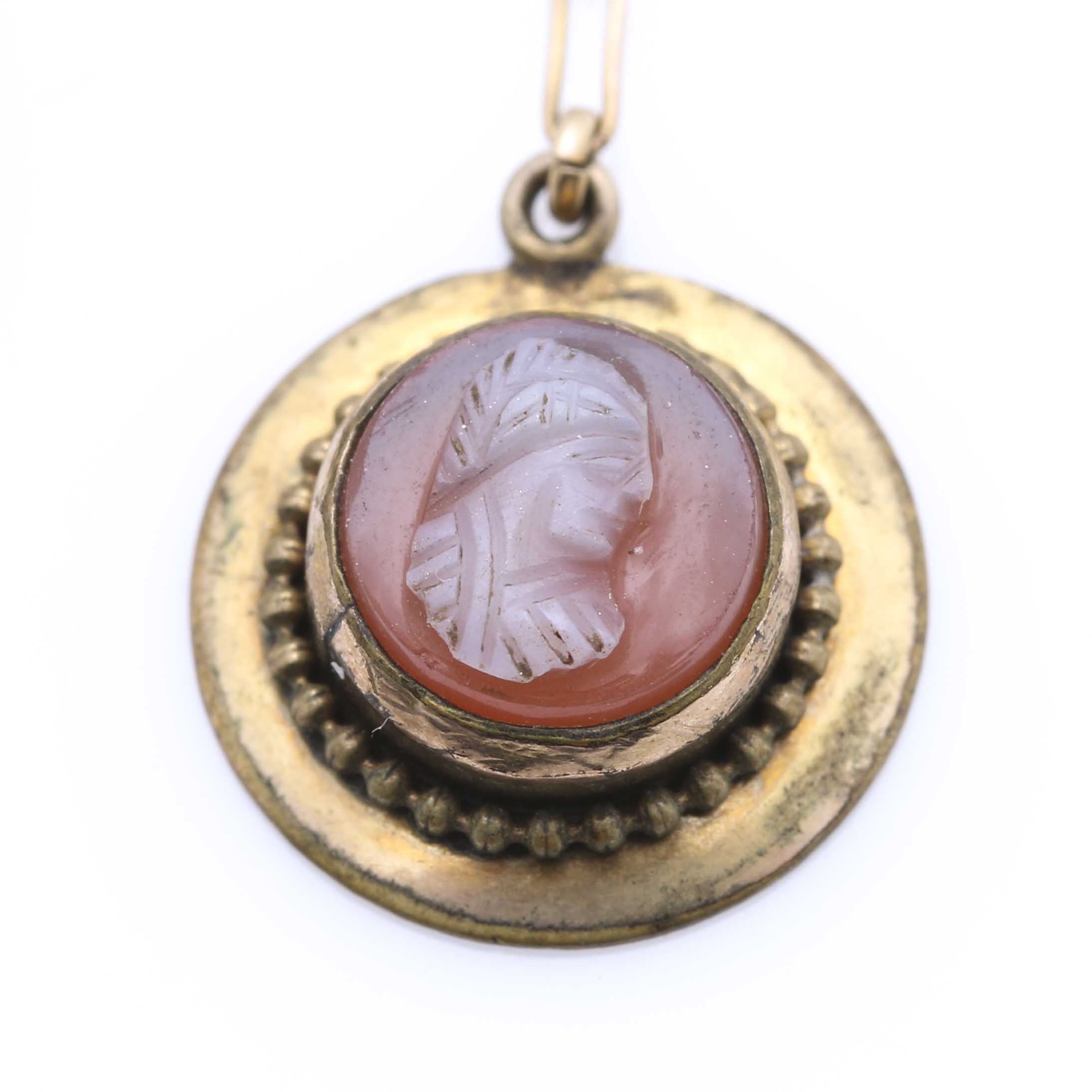 Gold Tone, 10K, and 14K Gold Jewelry With Sardonyx Cameos Featuring Forstner and Gioiello