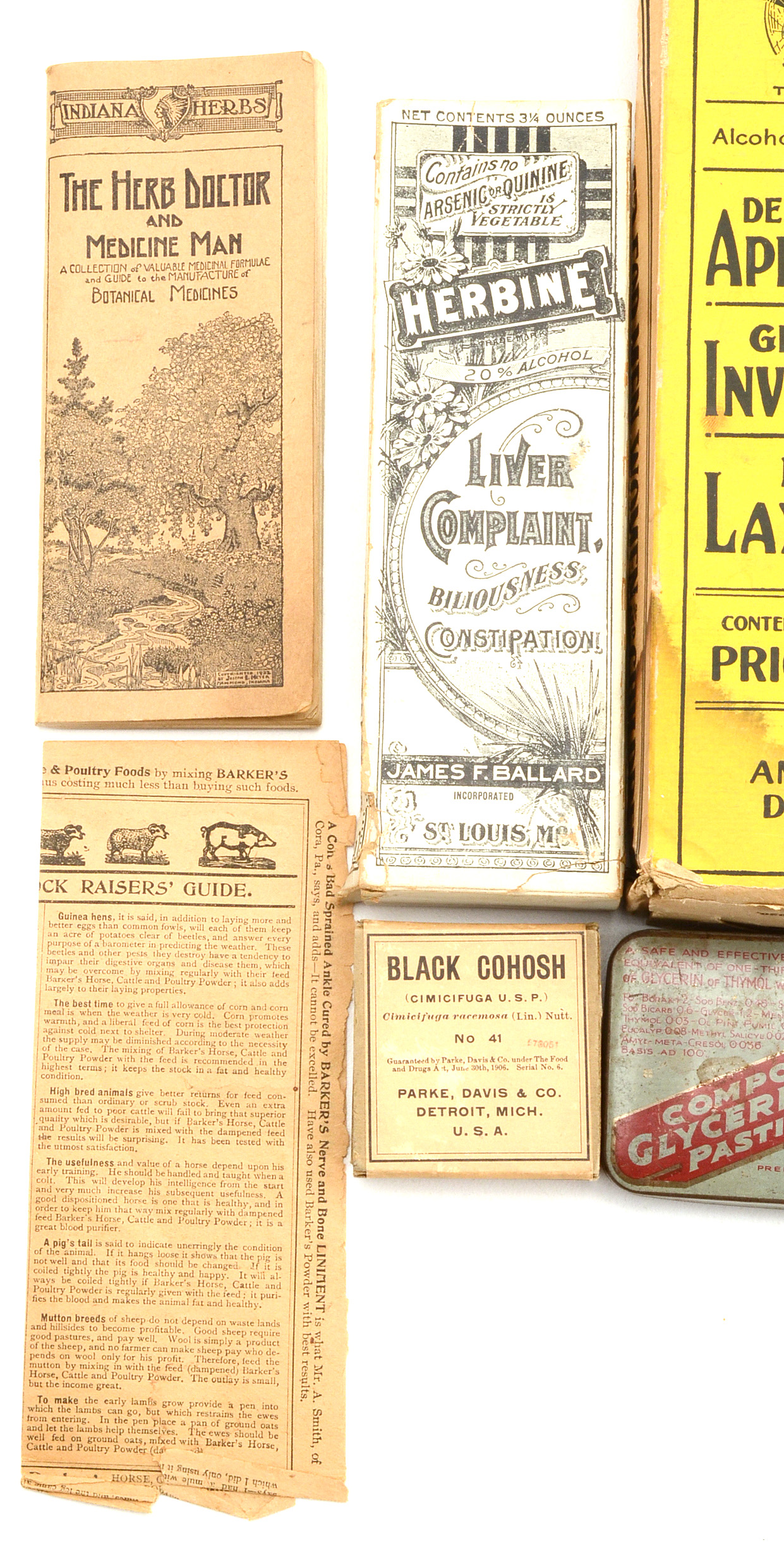 Group of Antique and Vintage Medicinal Advertising