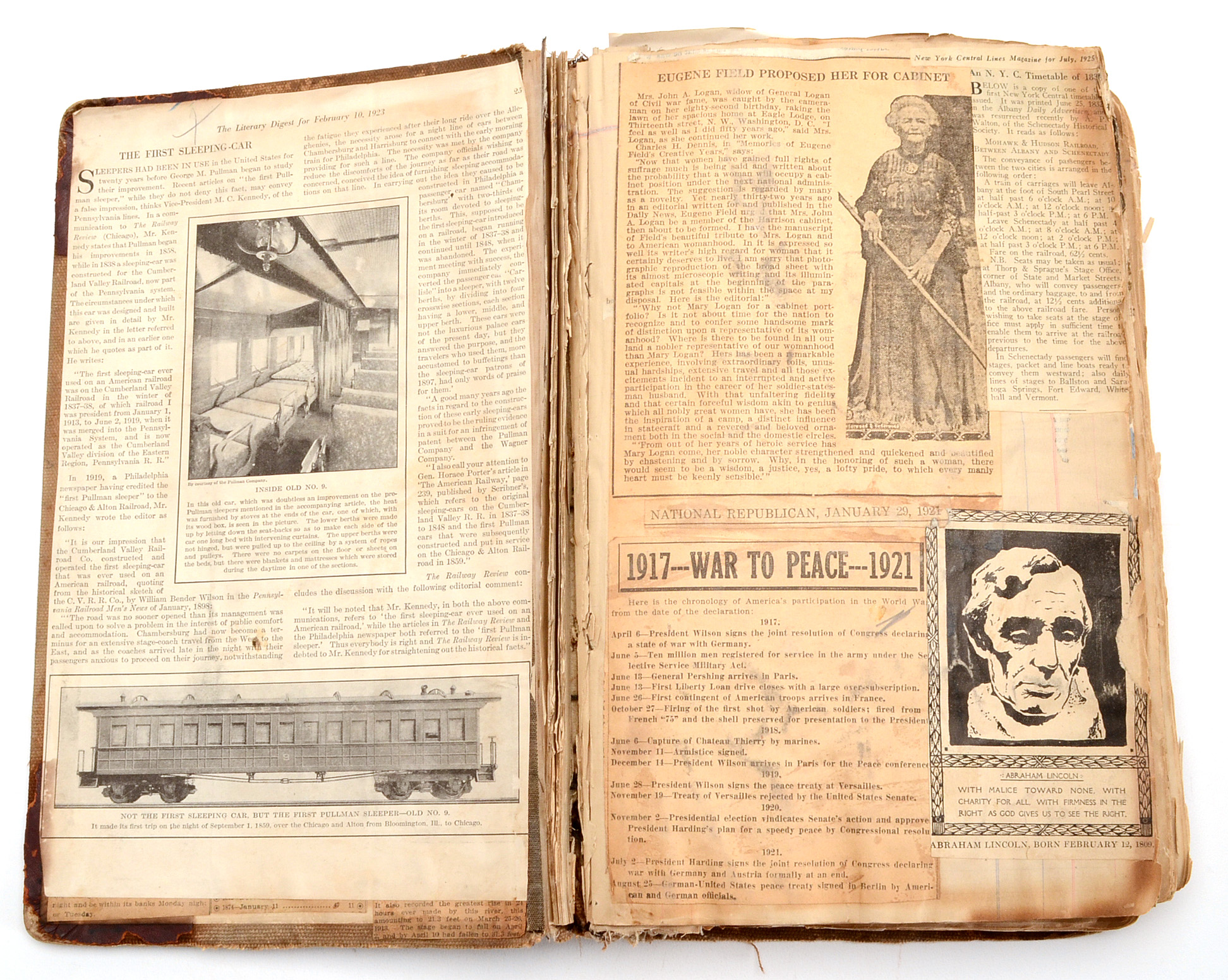 Scrapbook of Early 20th Century Railroad Clippings
