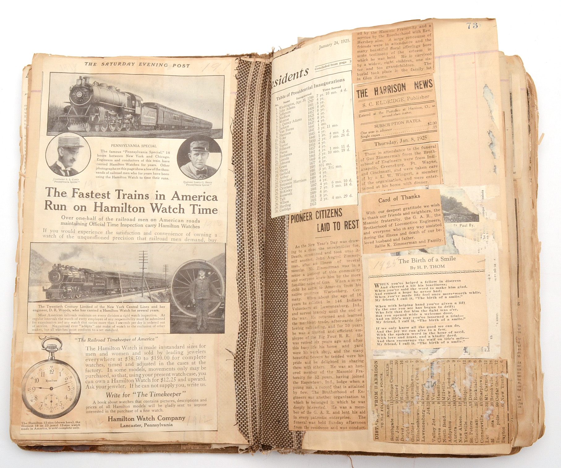 Scrapbook of Early 20th Century Railroad Clippings