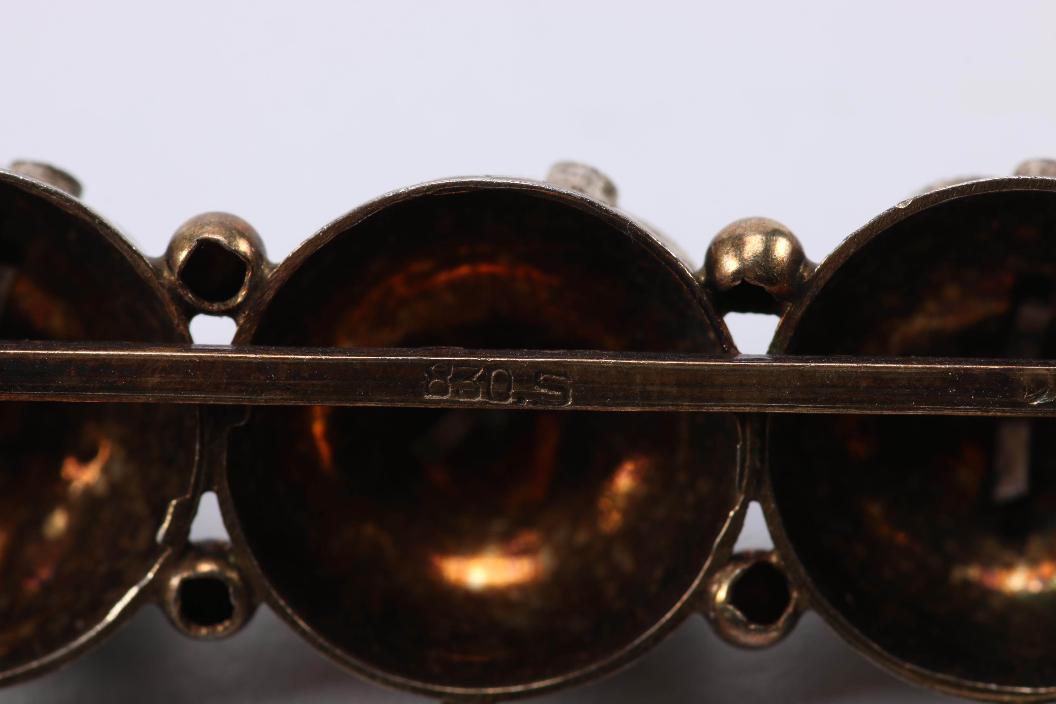 800 Silver Brooches and Cuff Featuring Niekerk Bro