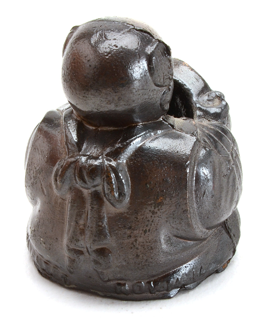 Antique Crane & Breed Casket Company Chinese Boy Paperweight