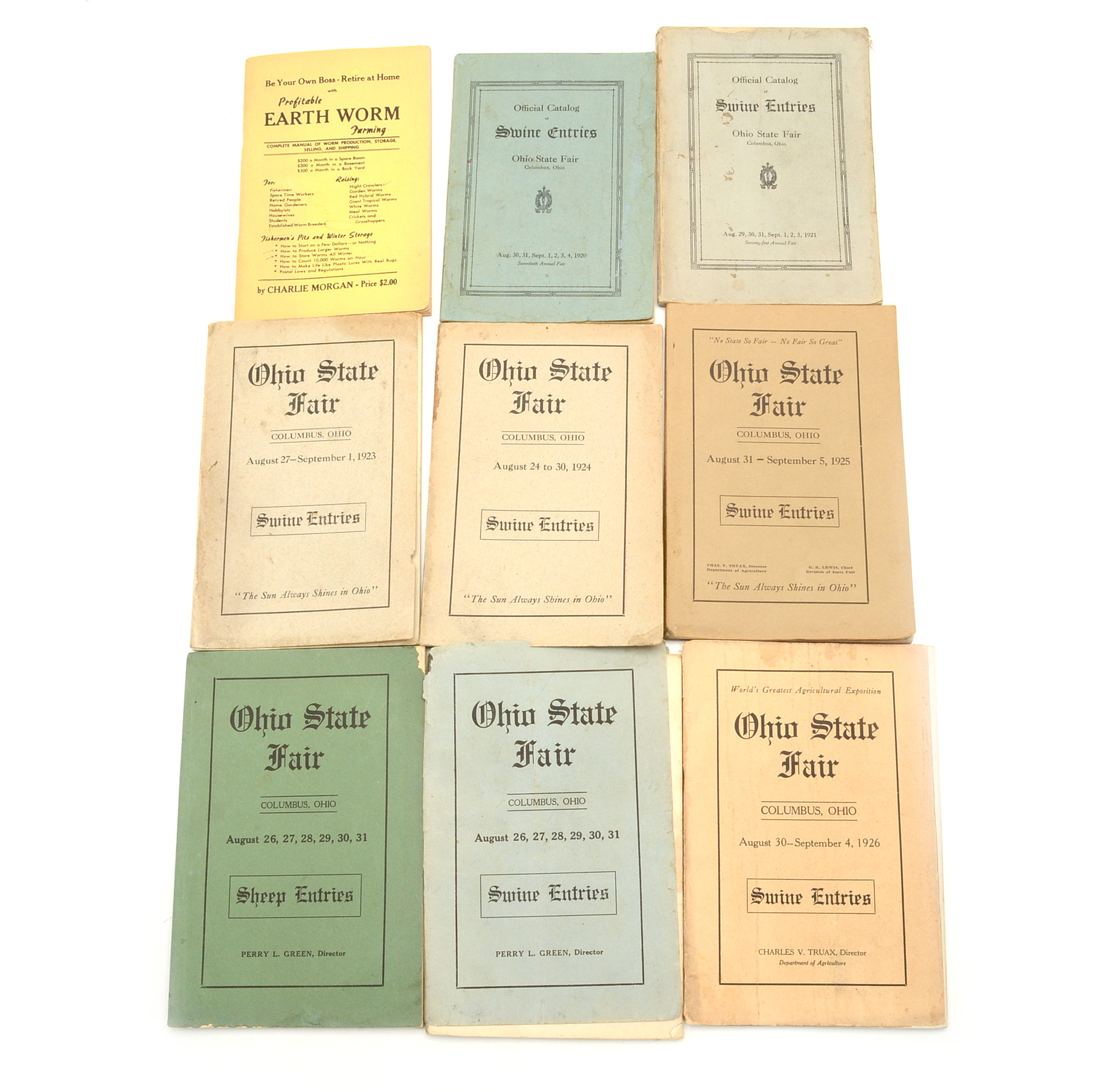 Vintage Ohio State Fair Ephemera and Earth Worm Farming Booklet