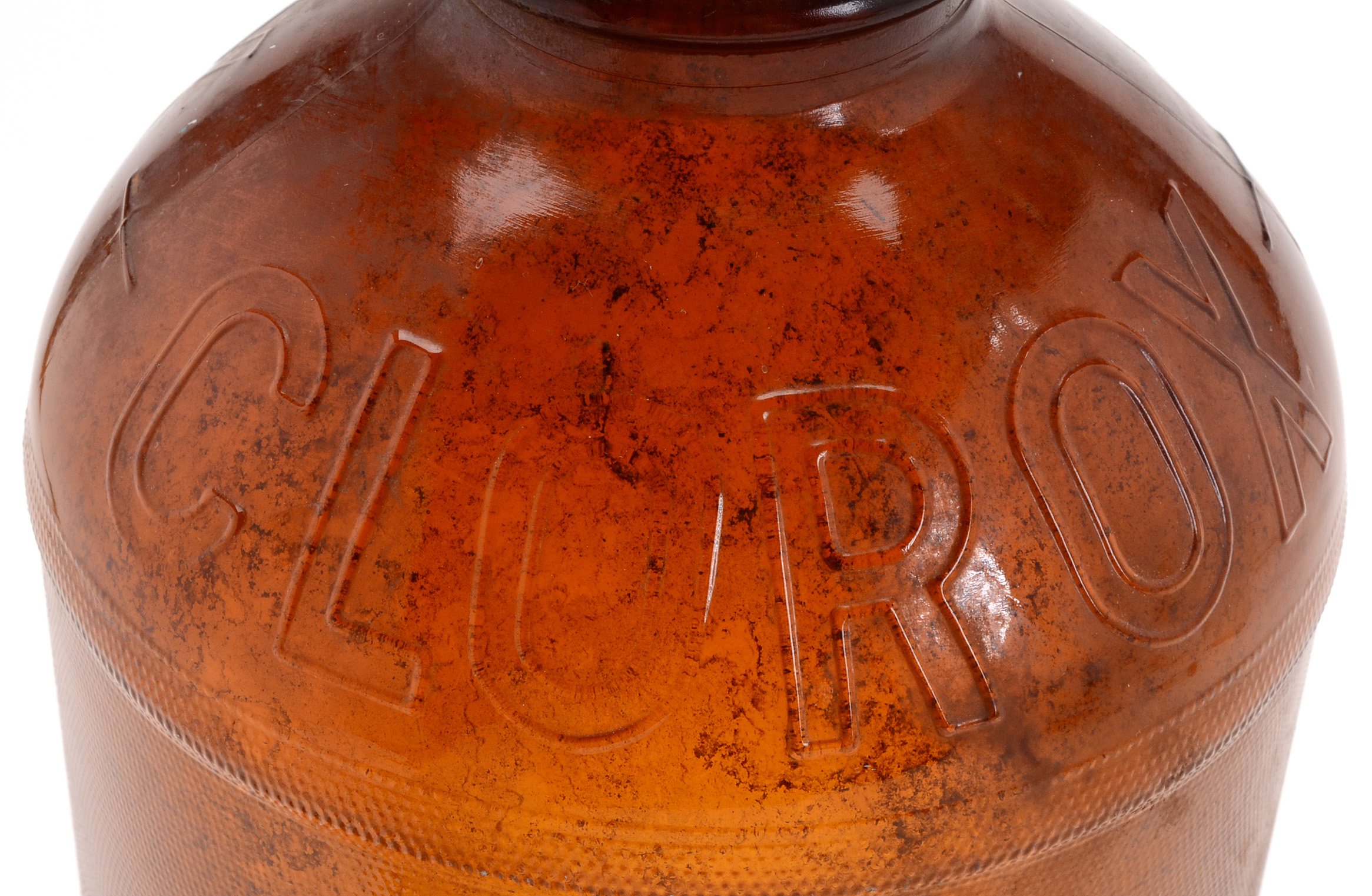 Pair of Vintage Glass Cleaning Product Bottles