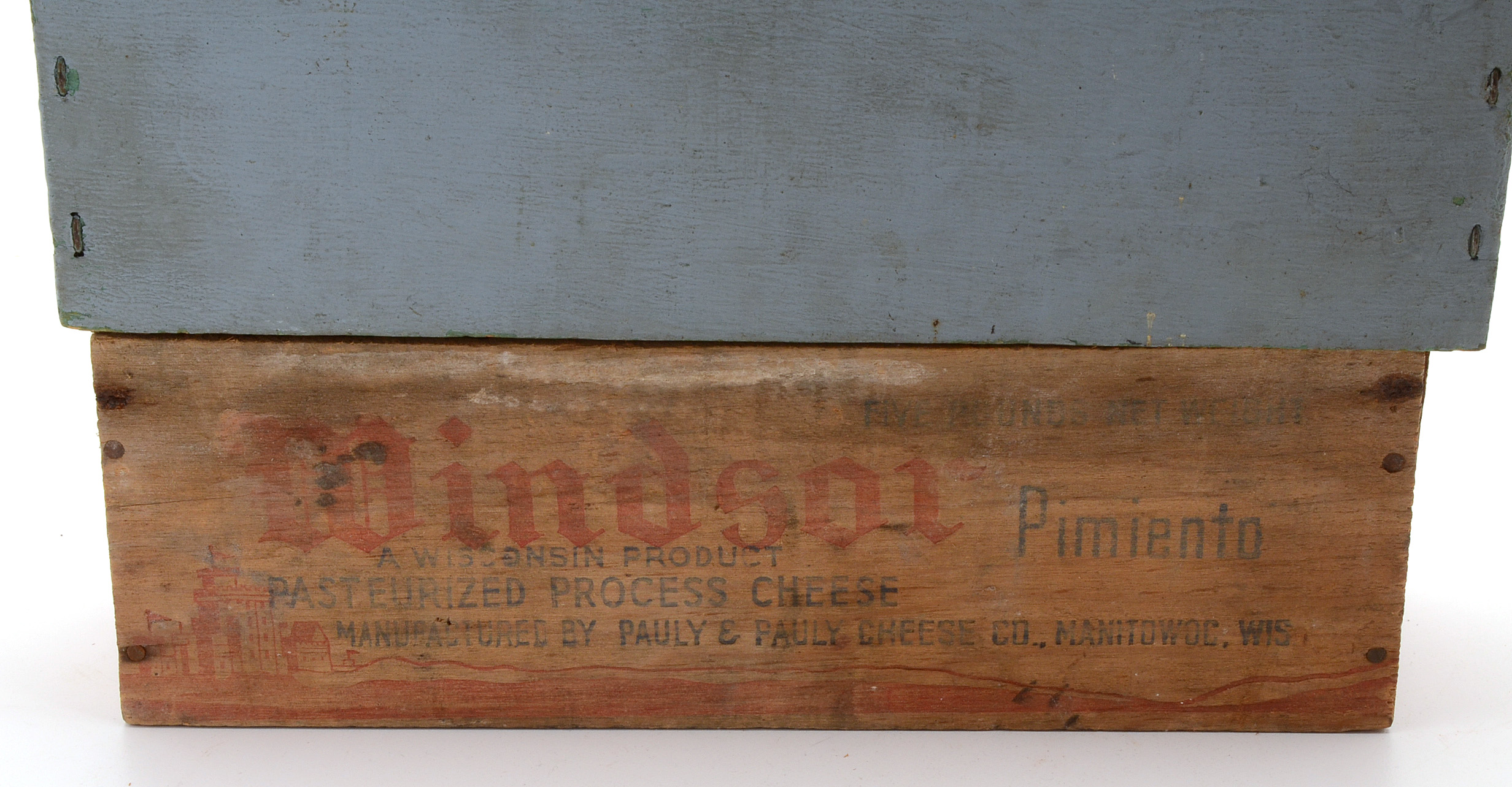 Three Vintage Wooden Pimento Cheese Boxes
