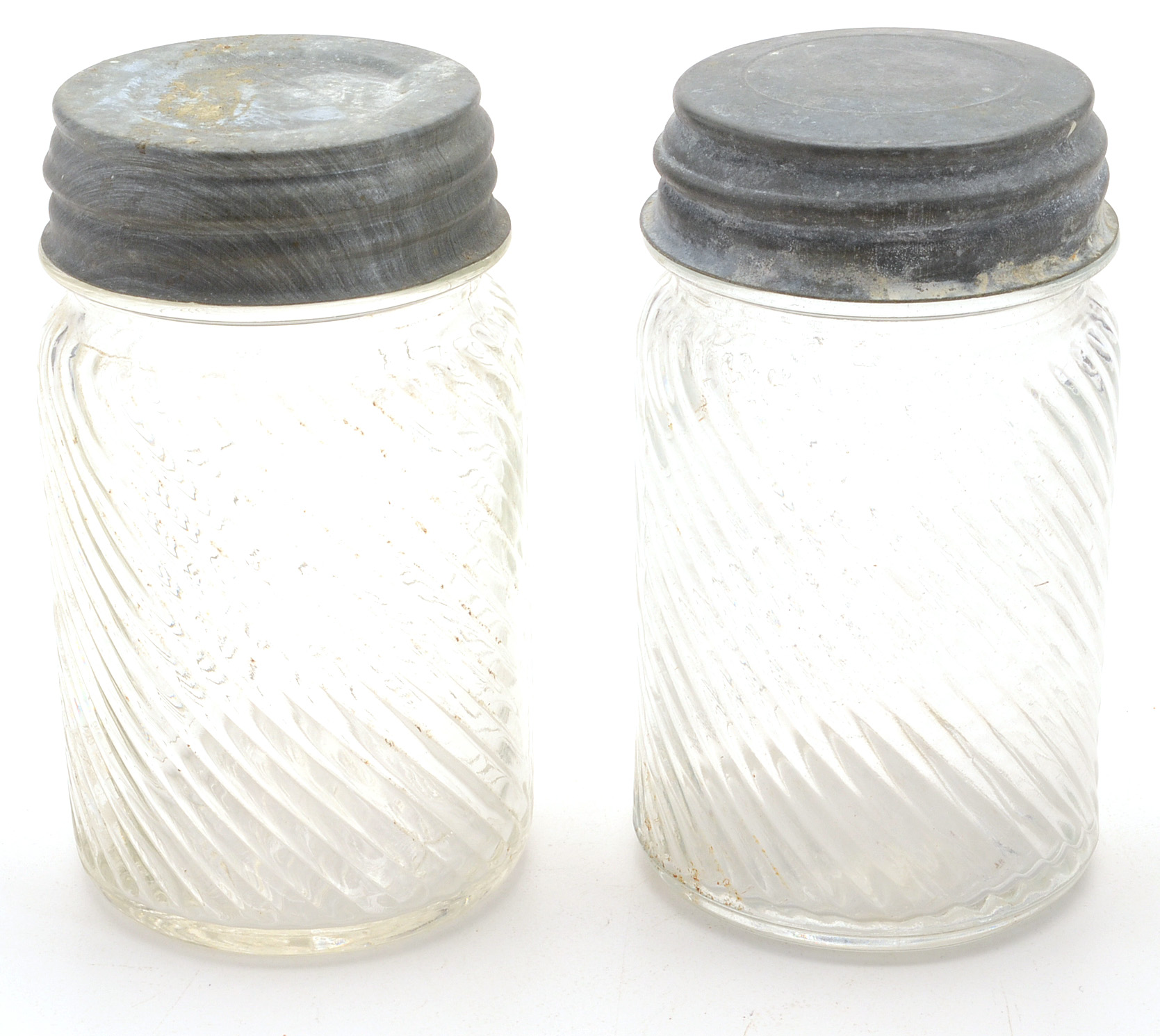 Six Vintage Jumbo Peanut Butter Jars