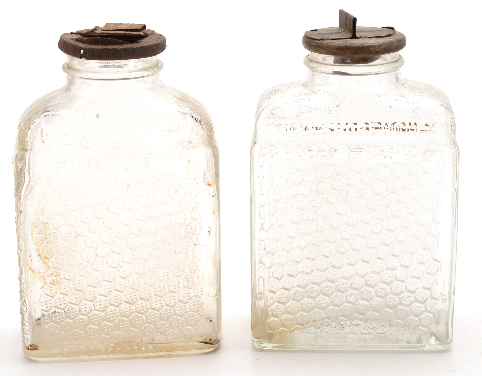 Six Vintage and Antique Glass Food Containers