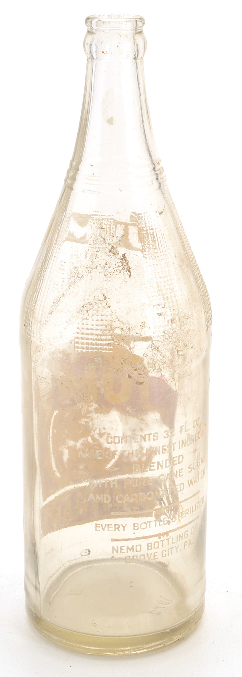 Trio of Vintage Glass Soda and Liqueur Bottles
