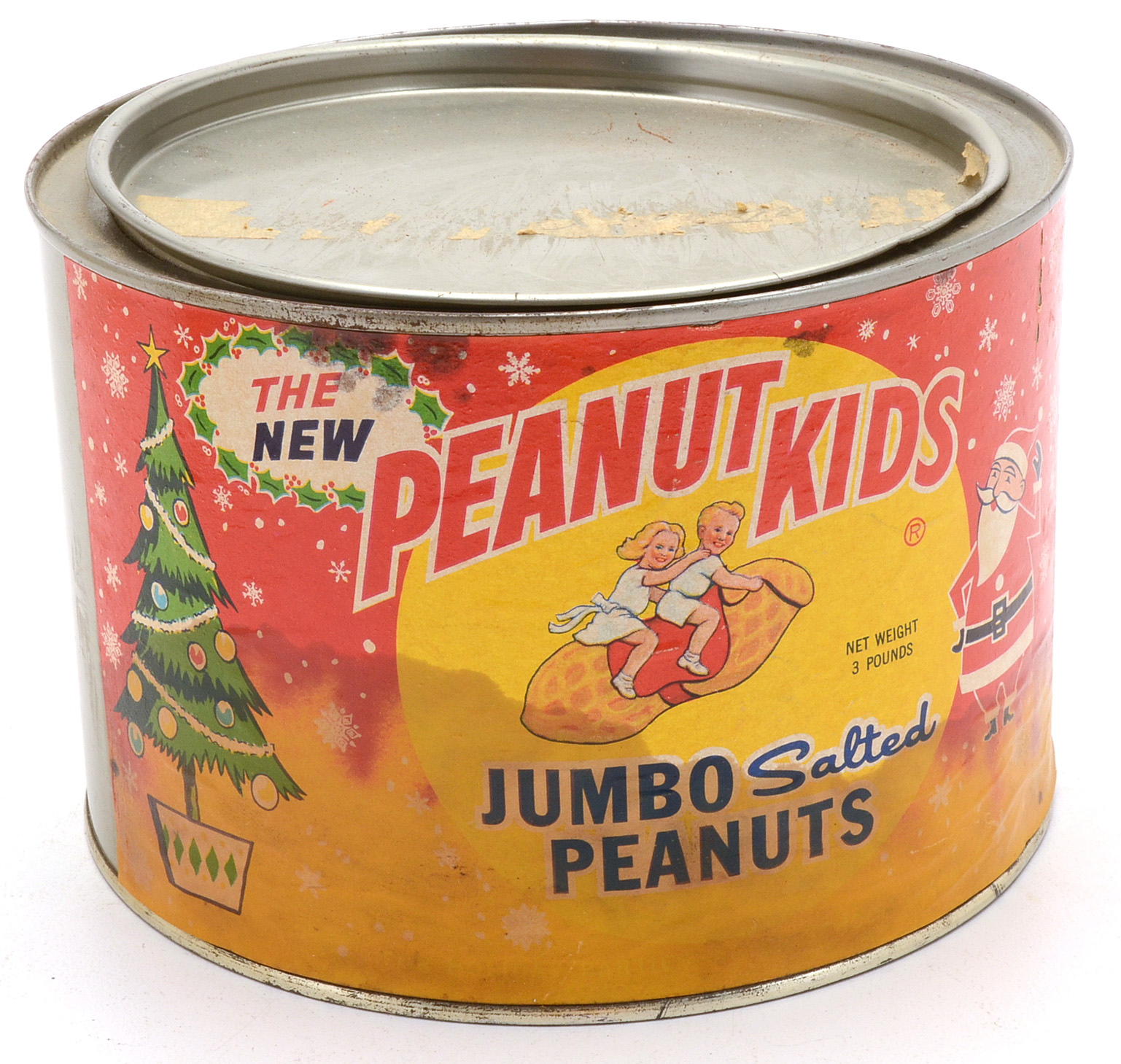 Trio of Large Vintage Food Tins