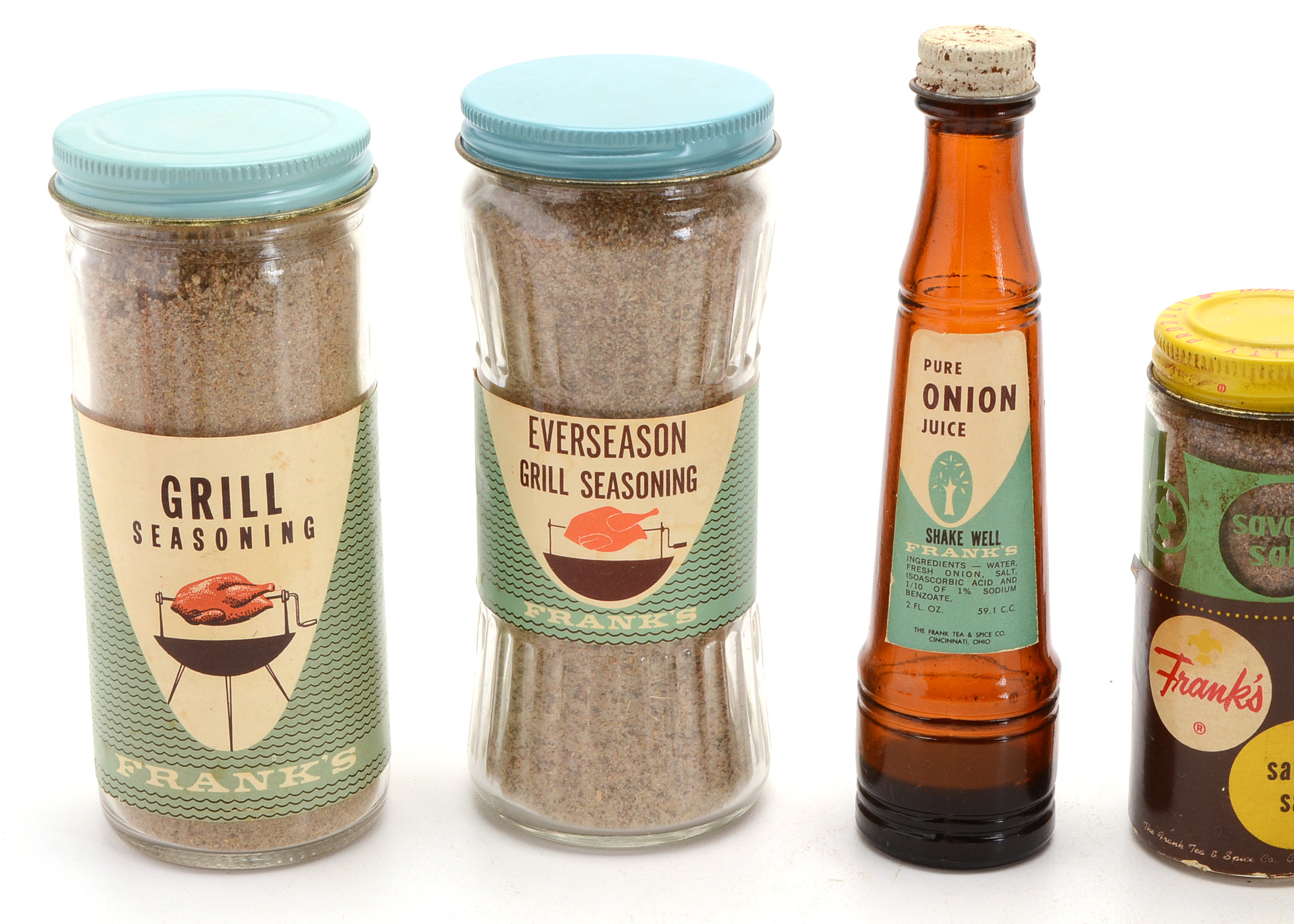 Large Collection of Vintage Frank's Tea & Spice Co. Products