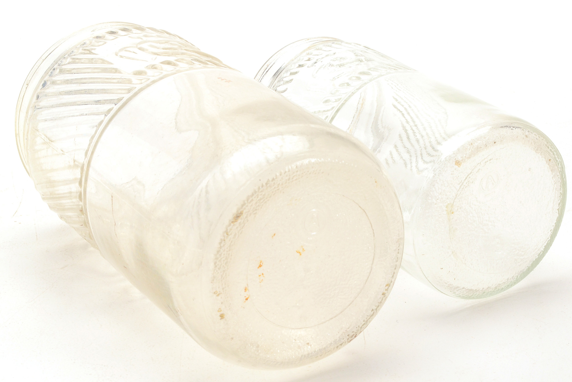 Six Vintage Jumbo Peanut Butter Jars