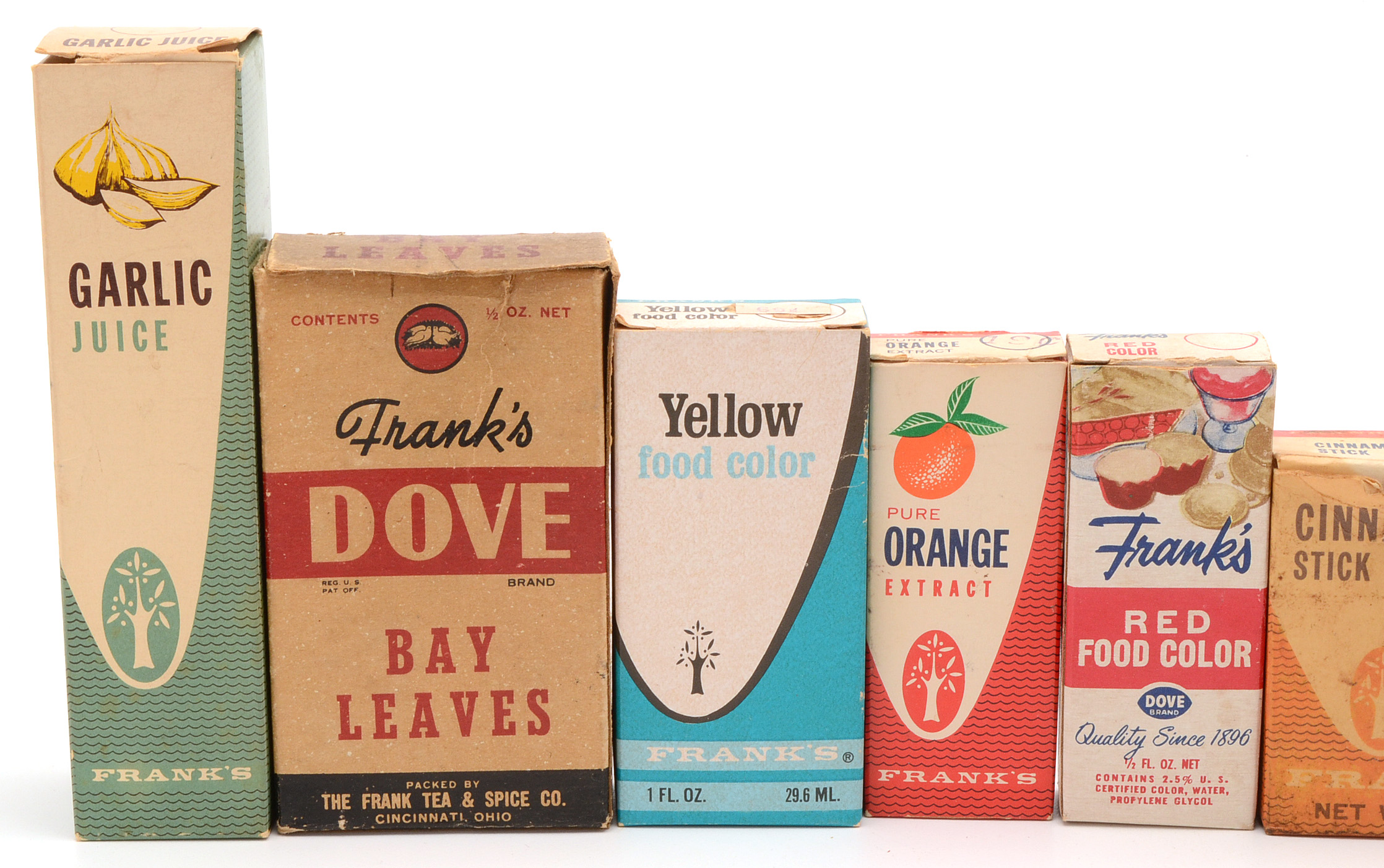 Large Collection of Vintage Frank's Tea & Spice Co. Tins