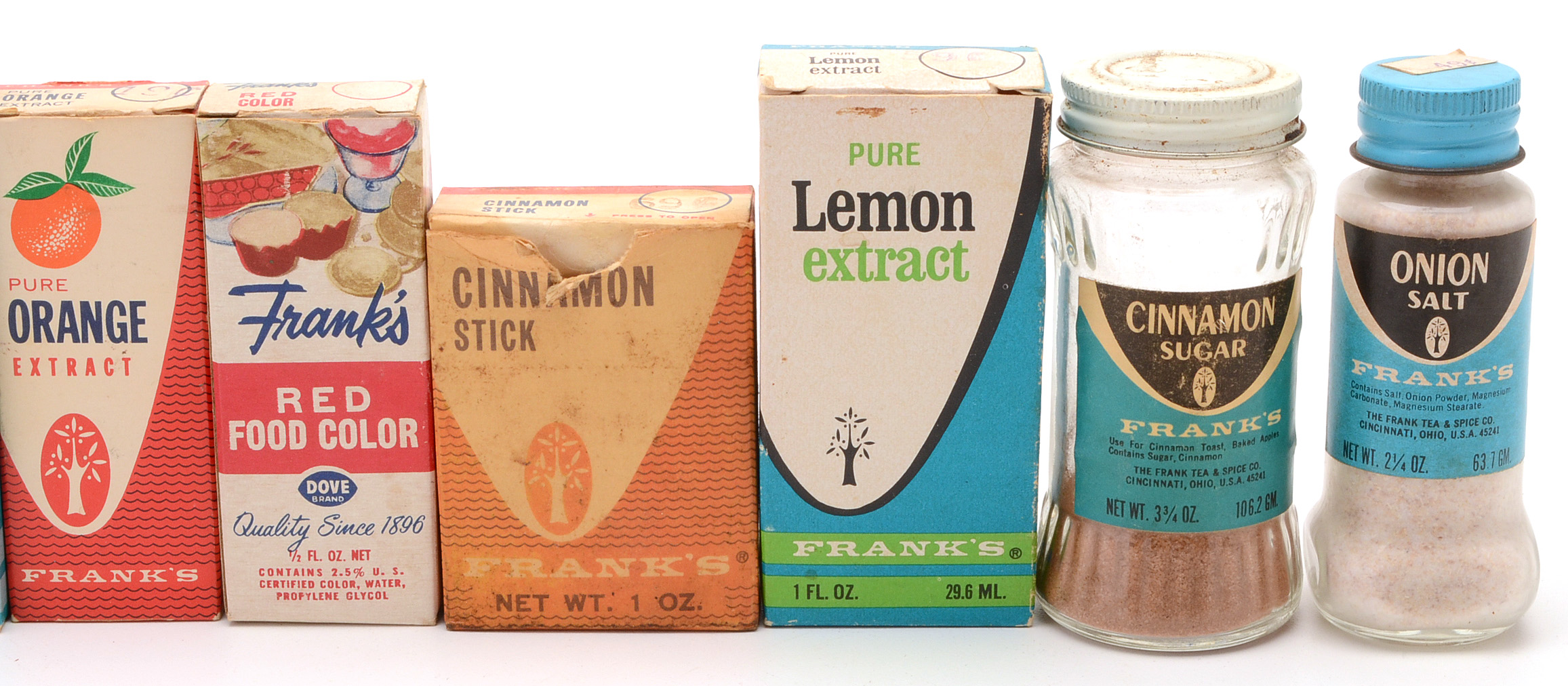 Large Collection of Vintage Frank's Tea & Spice Co. Tins