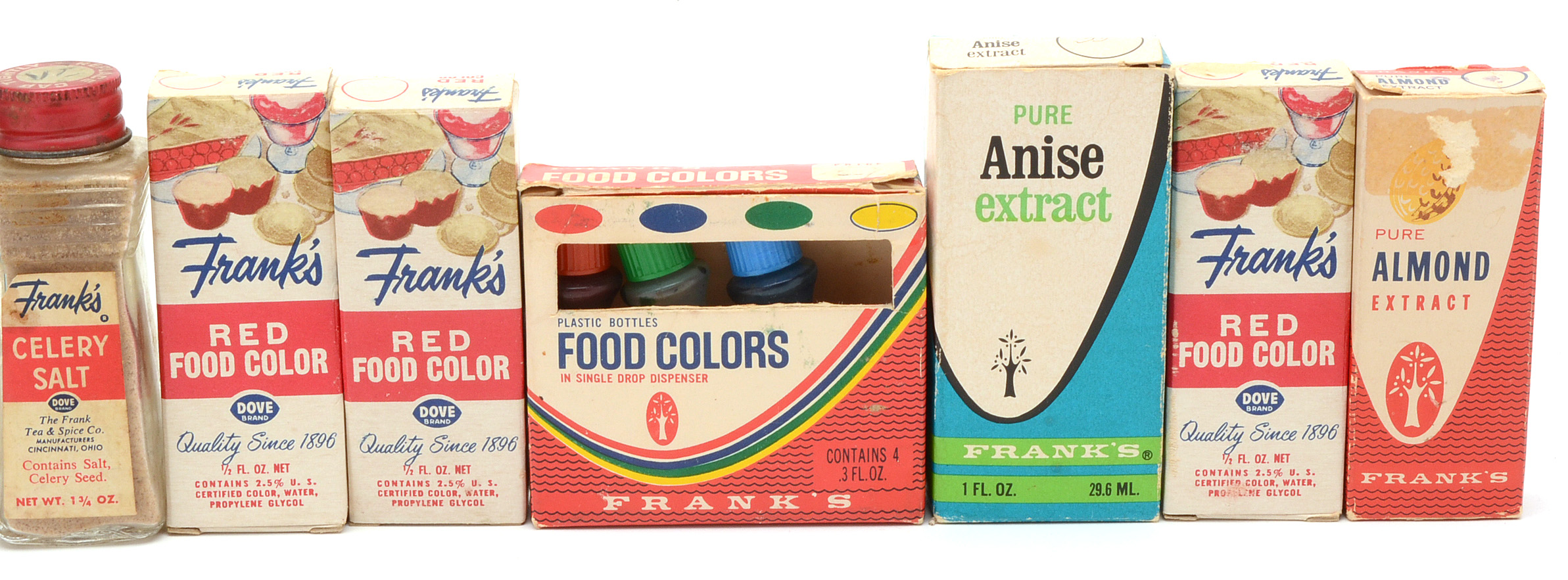 Large Collection of Vintage Frank's Tea & Spice Co. Tins