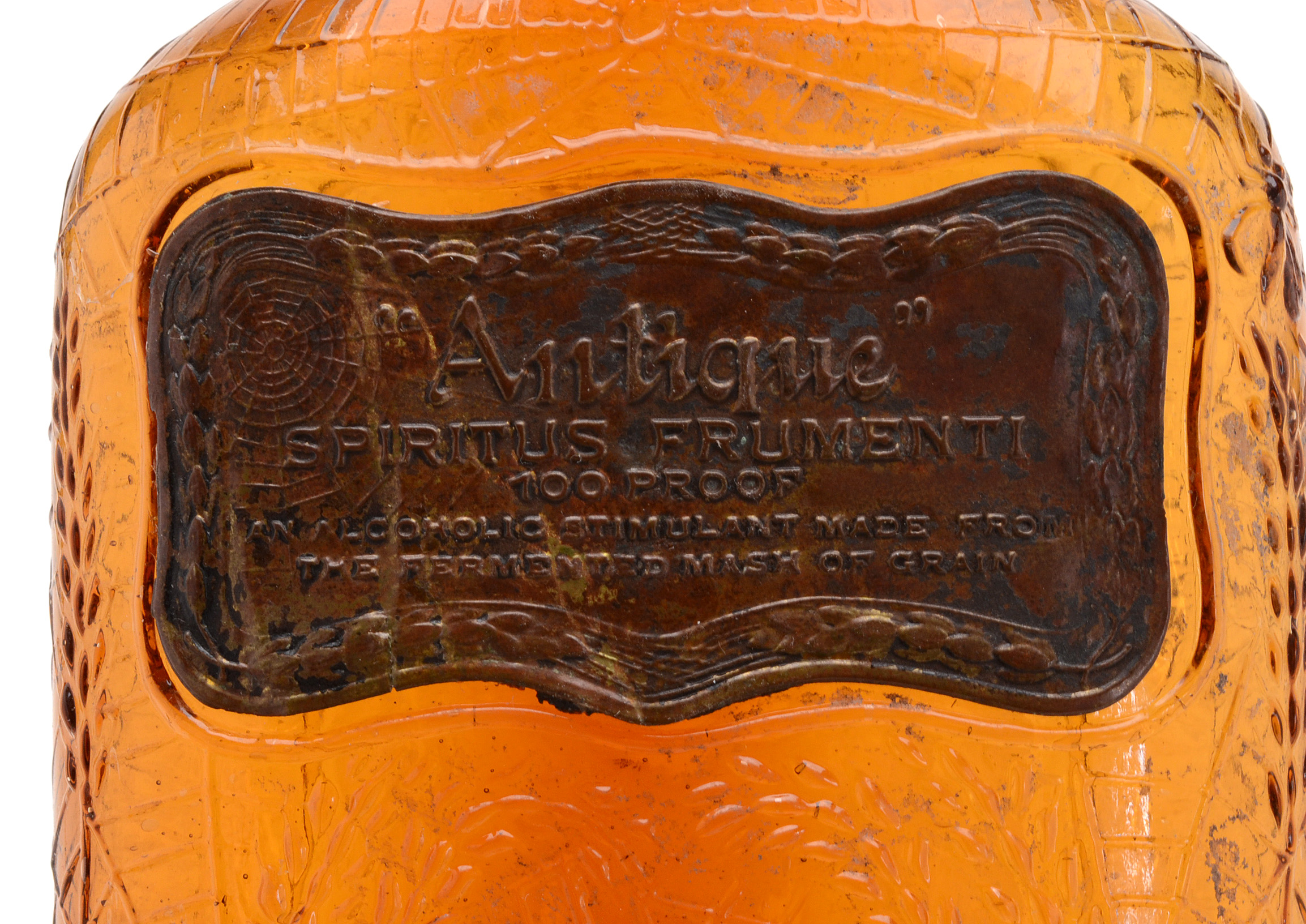Pair of Antique Whiskey Bottles from Frankfort Distillery