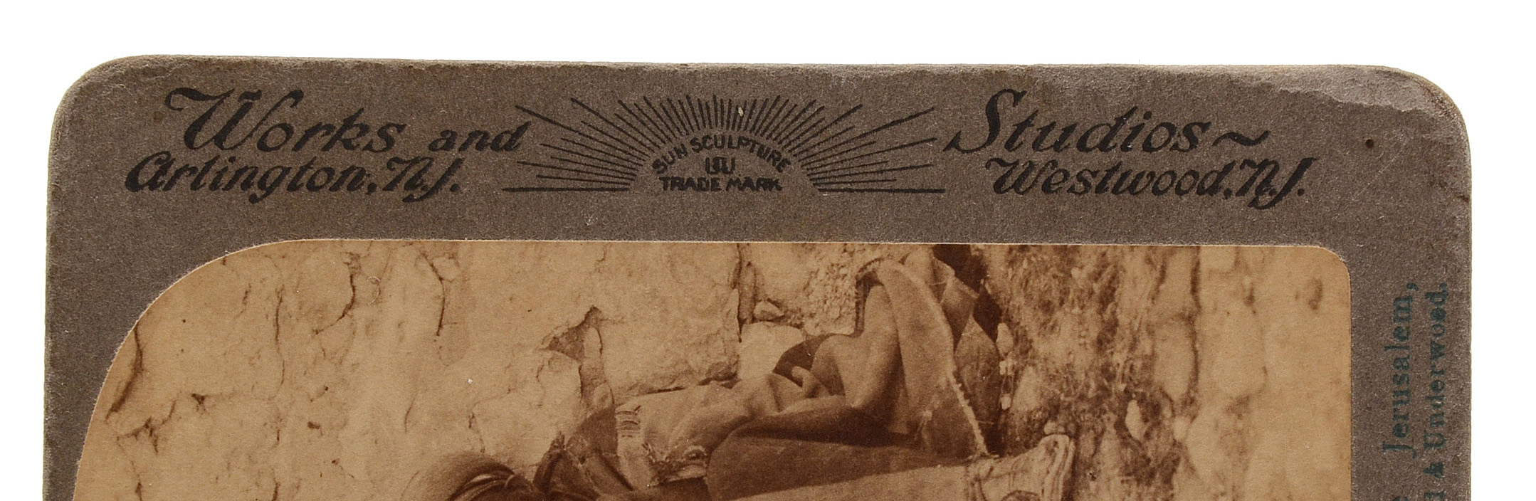 Original 1897 Stereoscopic Photograph of Lepers in Jerusalem