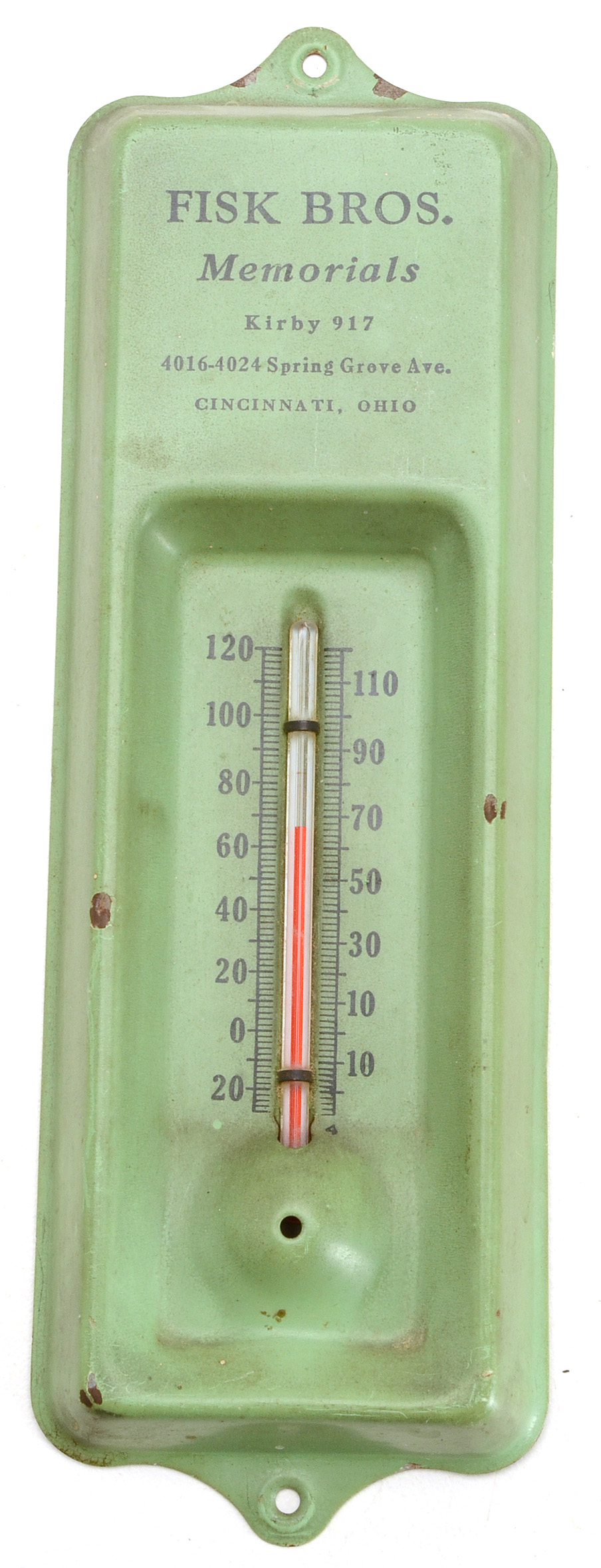 Three Vintage Funeral Home Promotional Thermometers