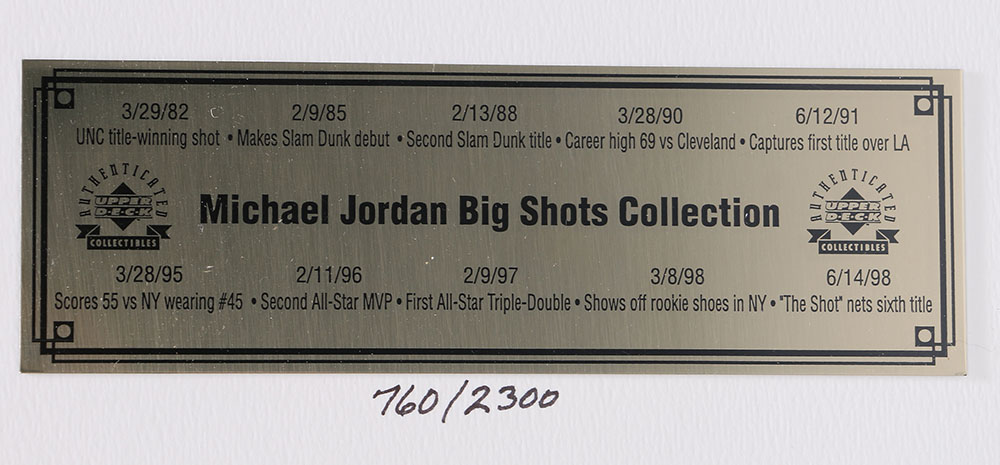 Limited Edition Michael Jordan "Big Shots" Collection Chicago Bulls