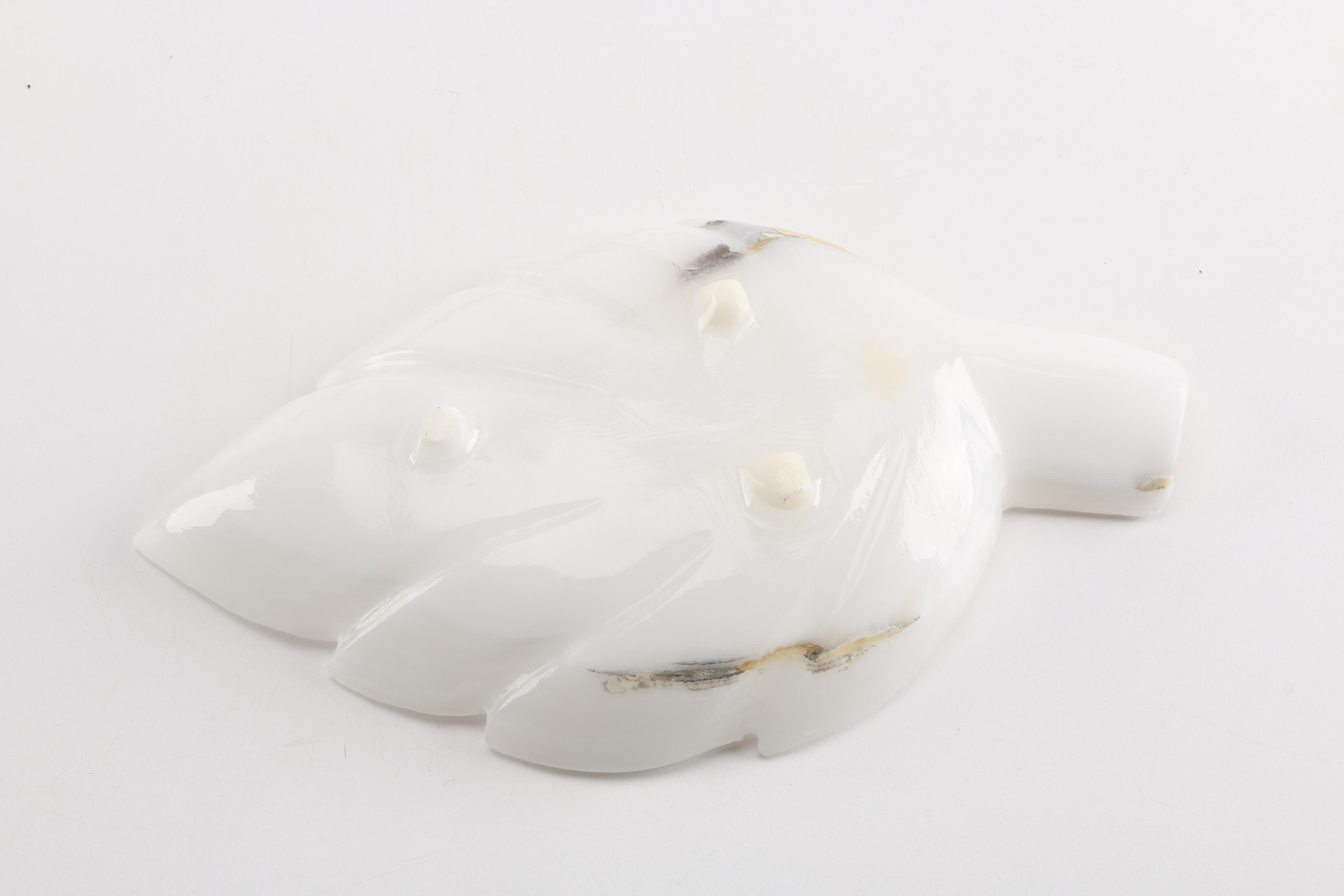 Marble Platter and Agate Leaf Dish