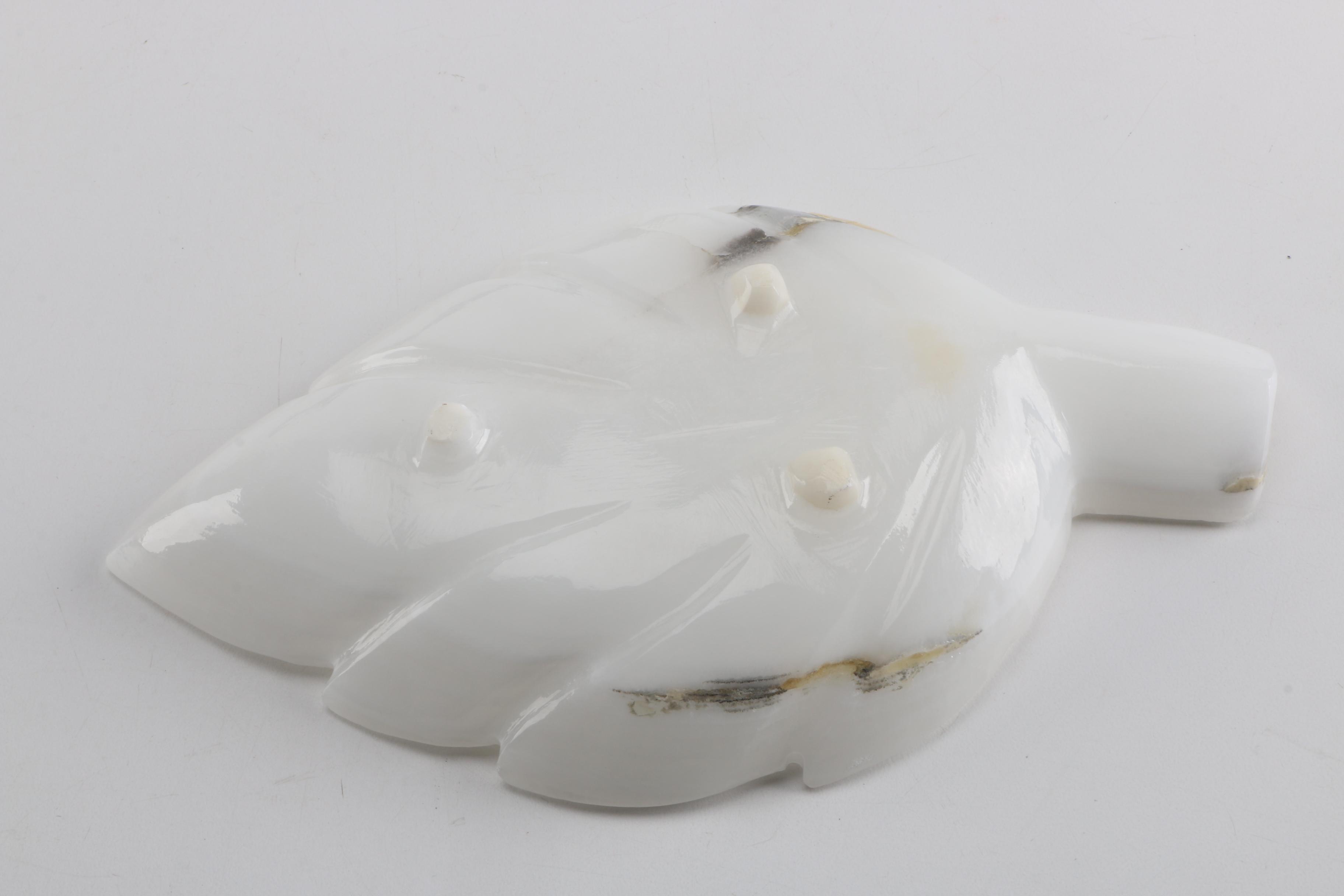 Marble Platter and Agate Leaf Dish