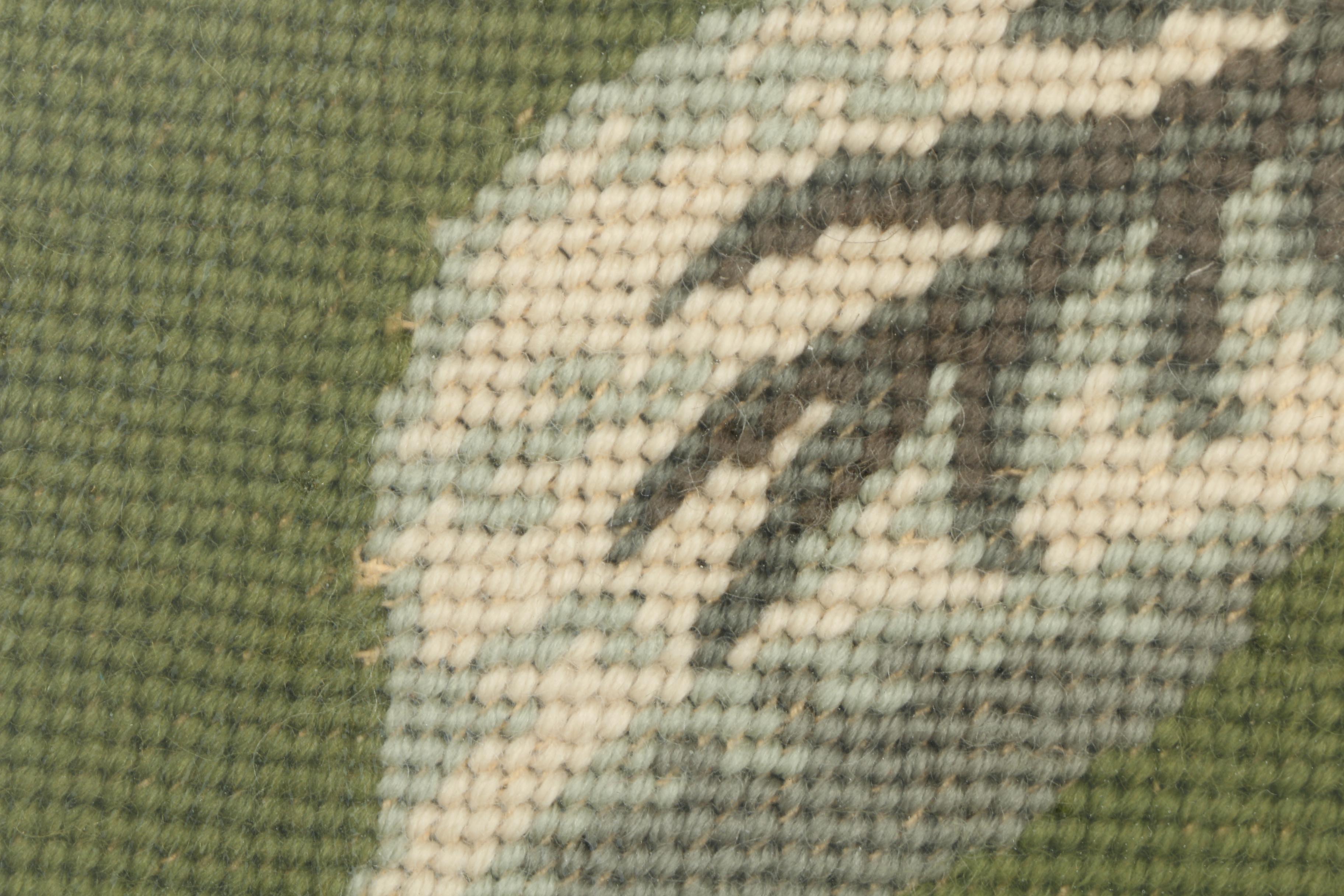 Framed Needlepoint of Peach