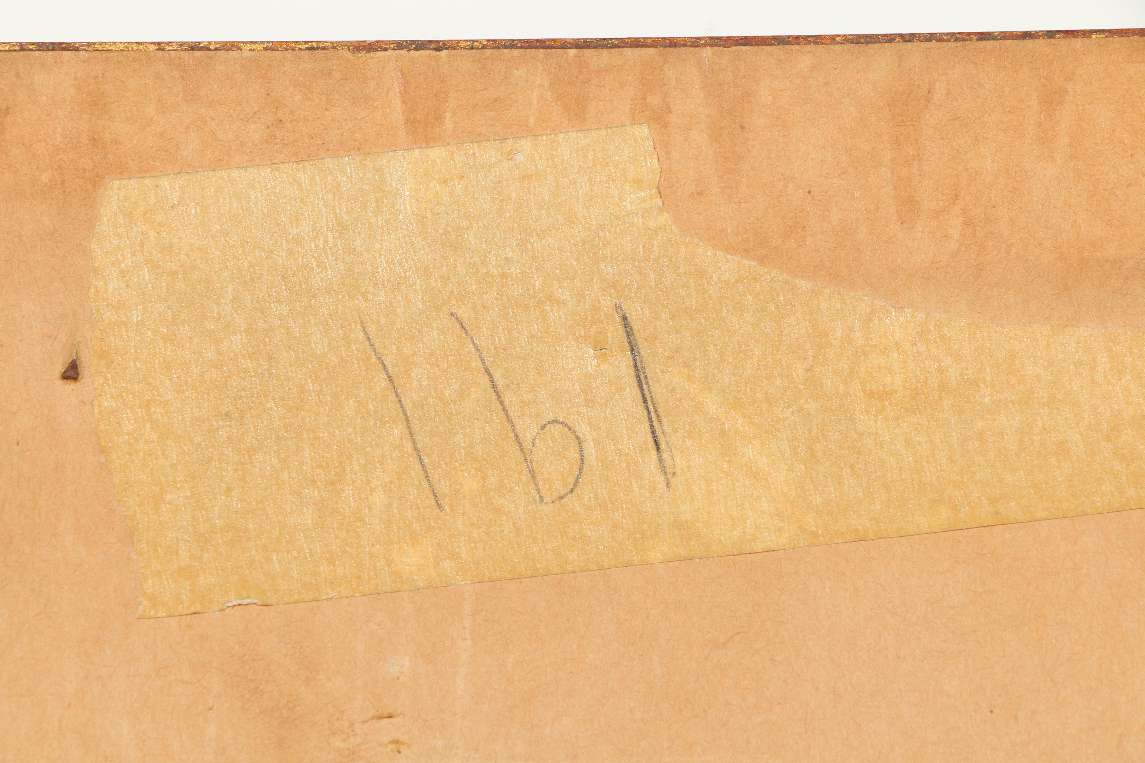 Framed Needlepoint of Peach