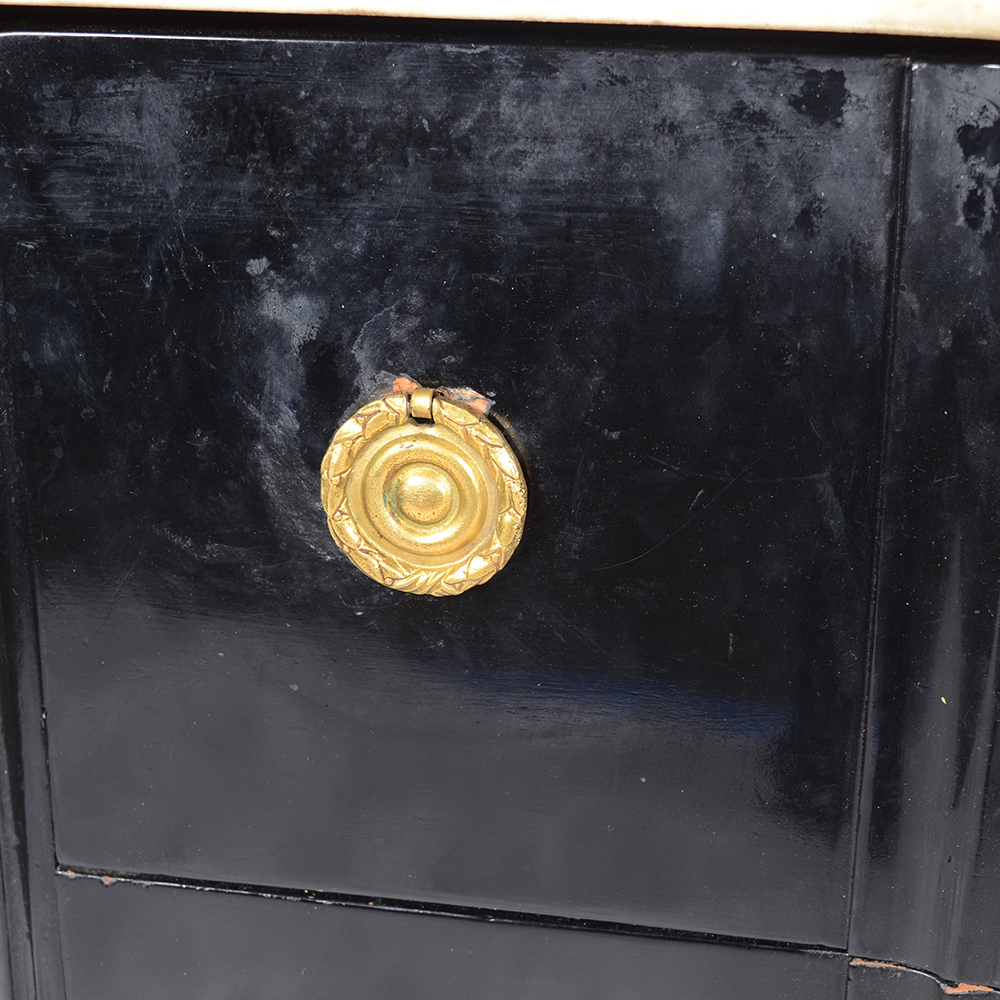 Vintage Louis XV Style Marble Top Commode
