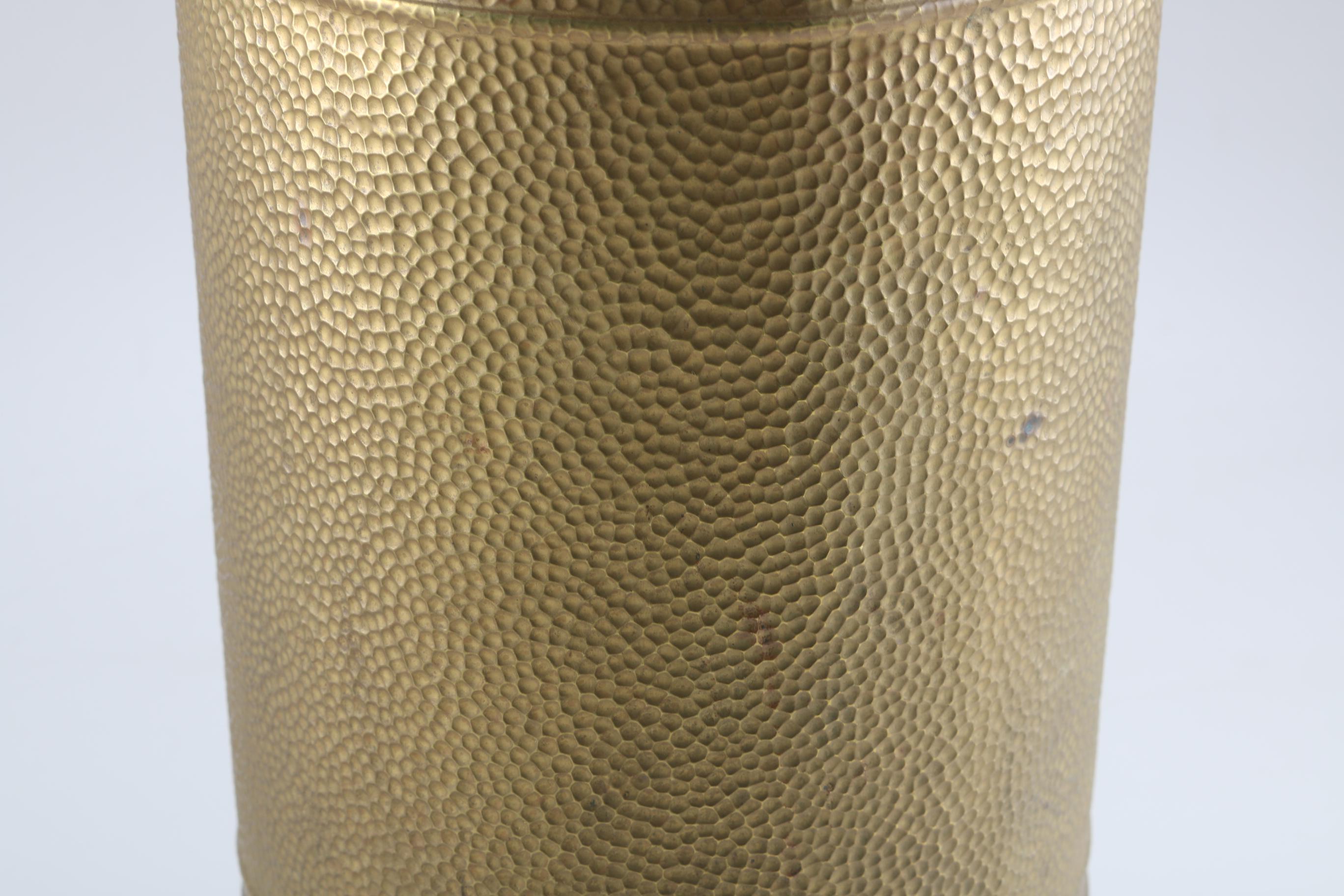 Vintage Embossed Brass Umbrella Stand