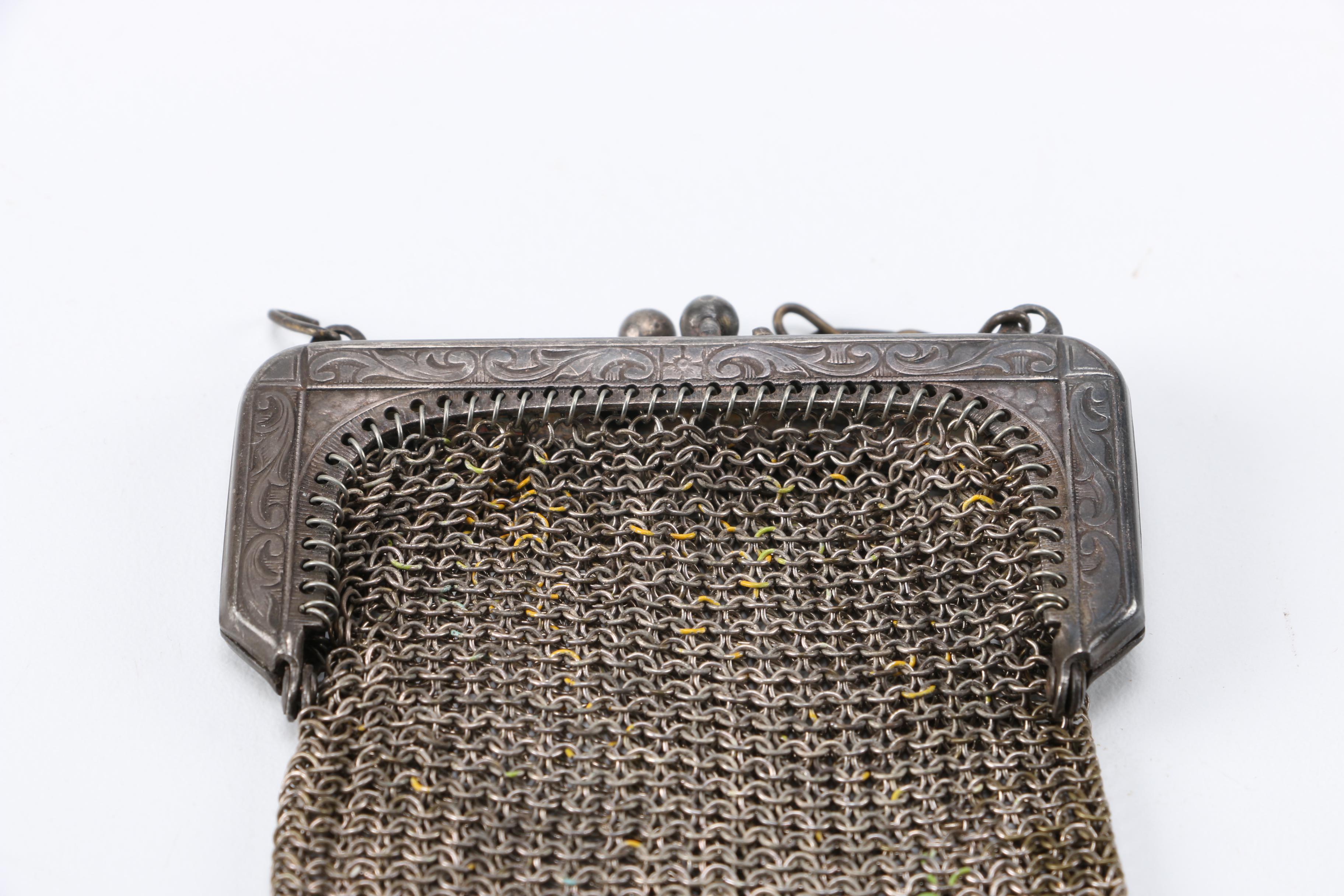 Whiting and David Mesh Coin Purse and Other Silver Tone Accessories