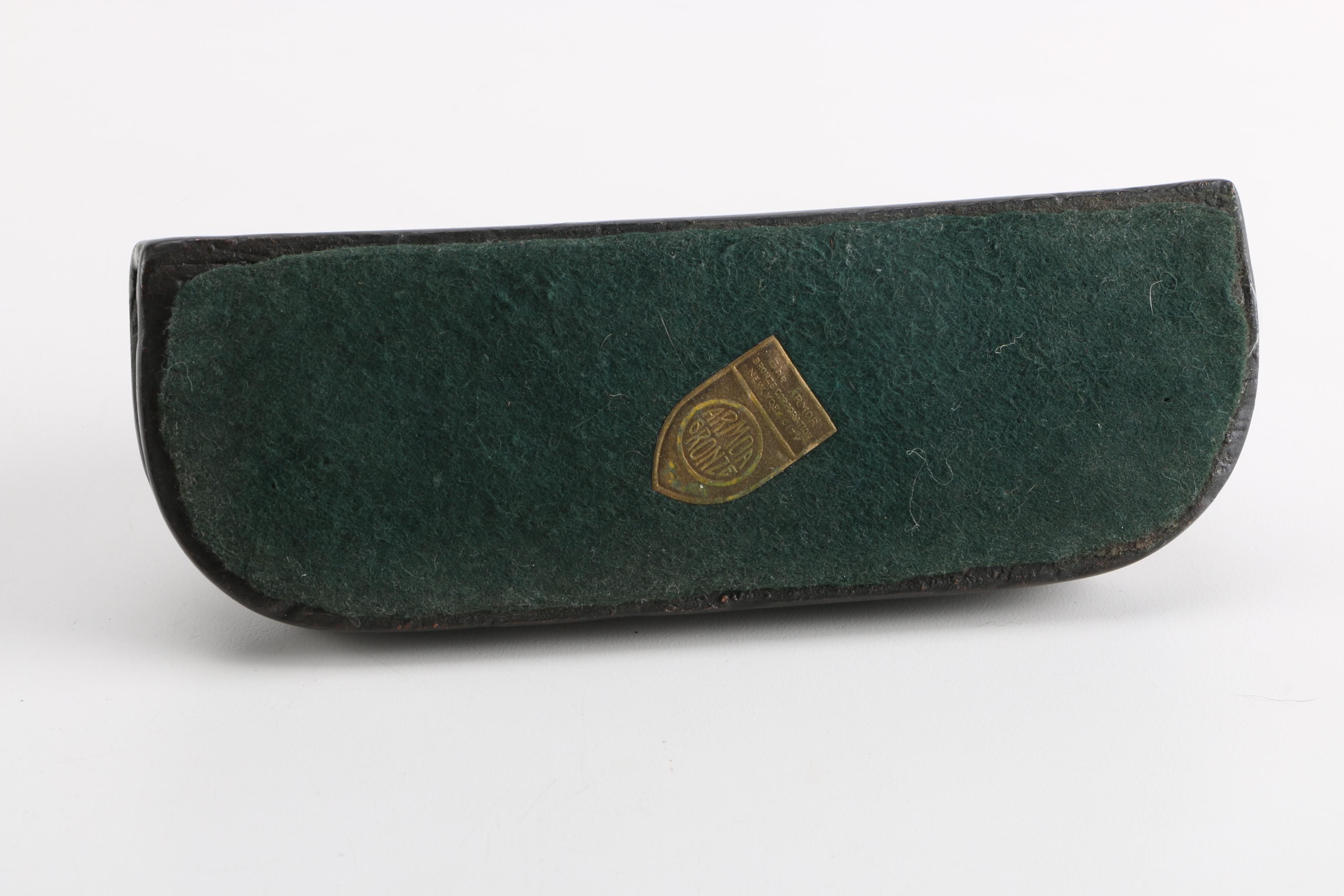 Vintage Armor Bronze German Shepherd Bookends