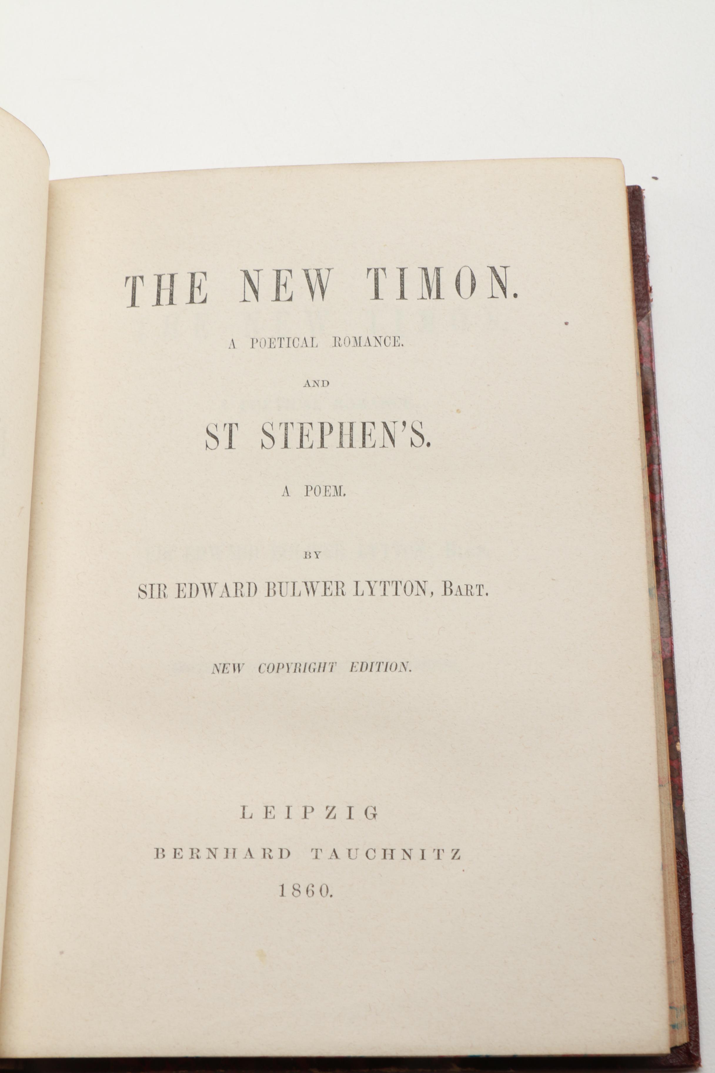 Sir Edward Bulwer-Lytton 13 Volume Book Set