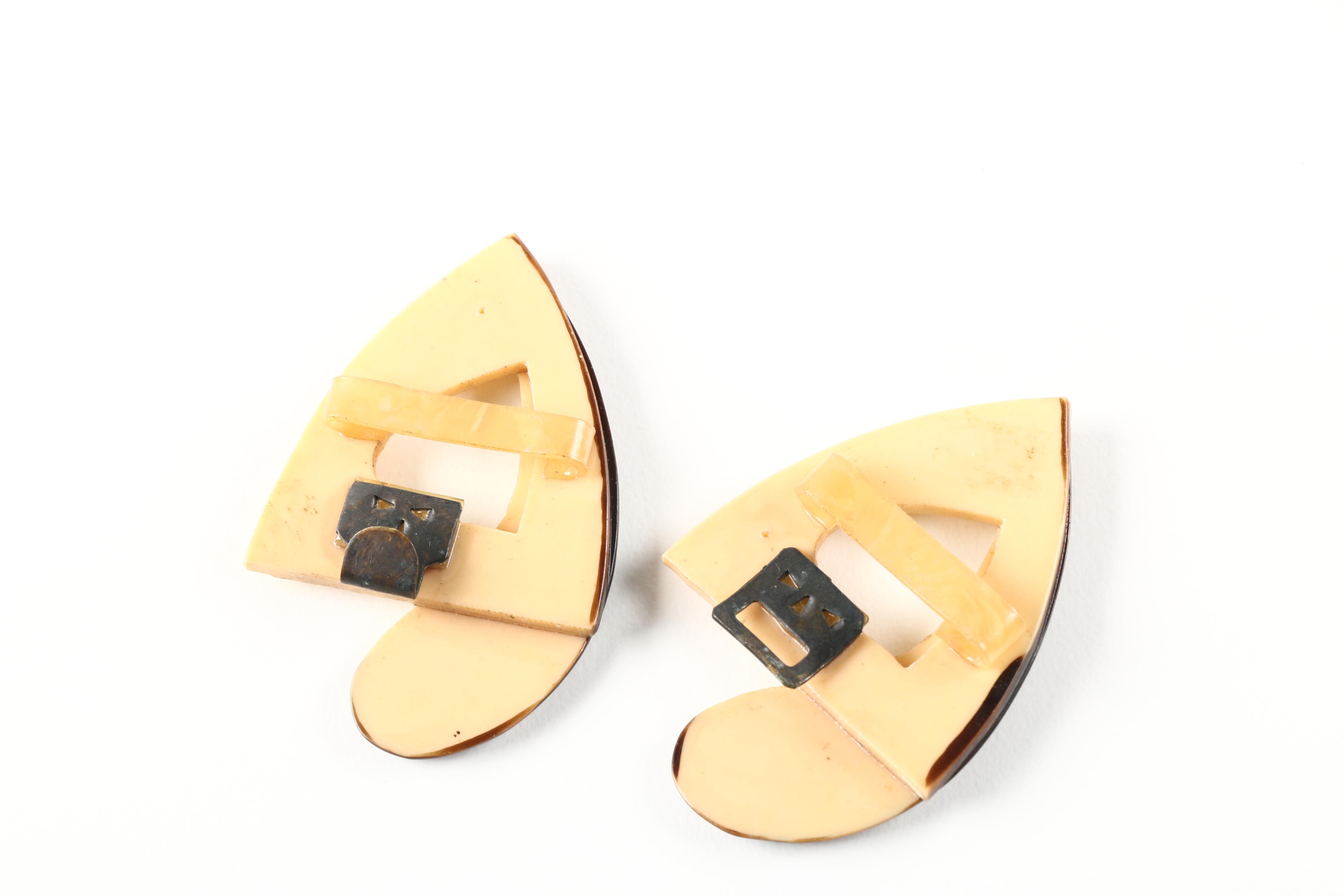 Vintage Pearlescent and Plastic Buckles