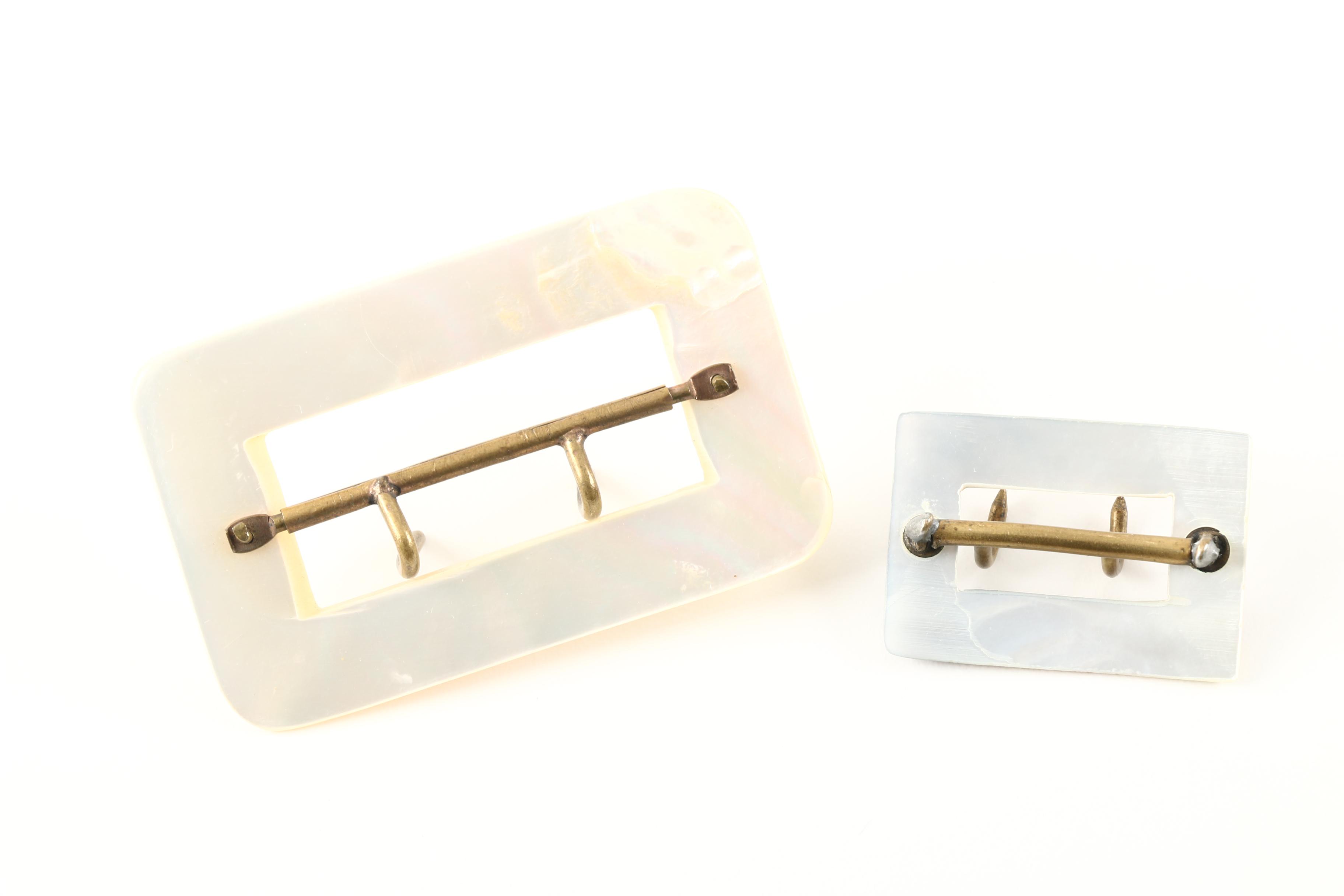 Vintage Pearlescent and Plastic Buckles