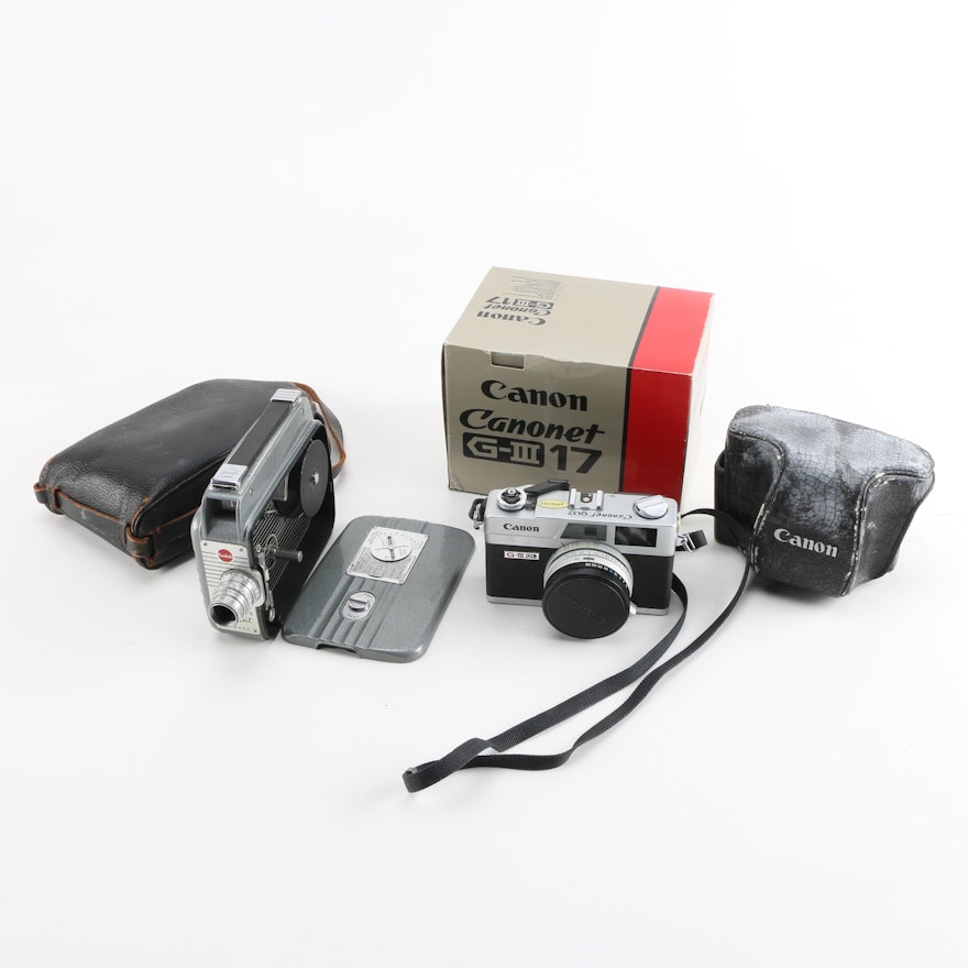 Vintage Kodak and Canon Cameras
