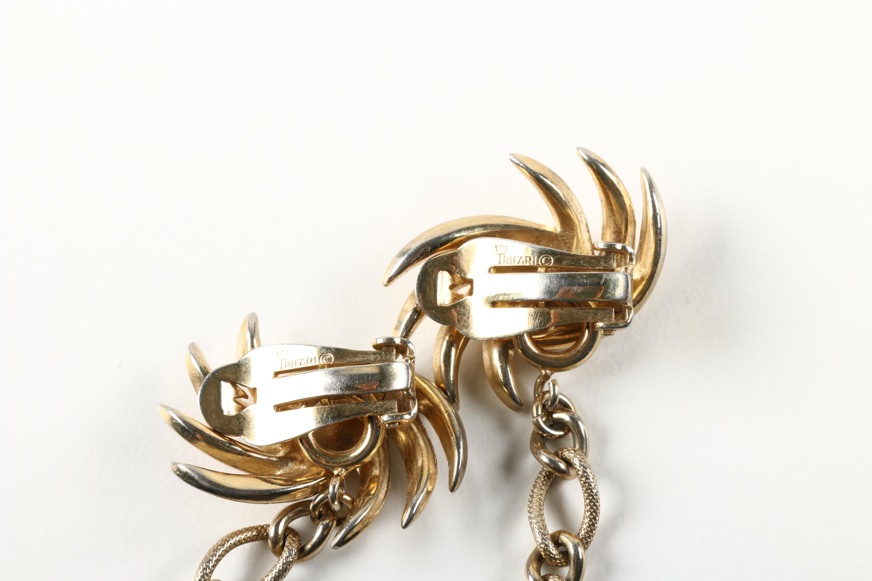 Gold Tone Costume Jewelry by Trifari