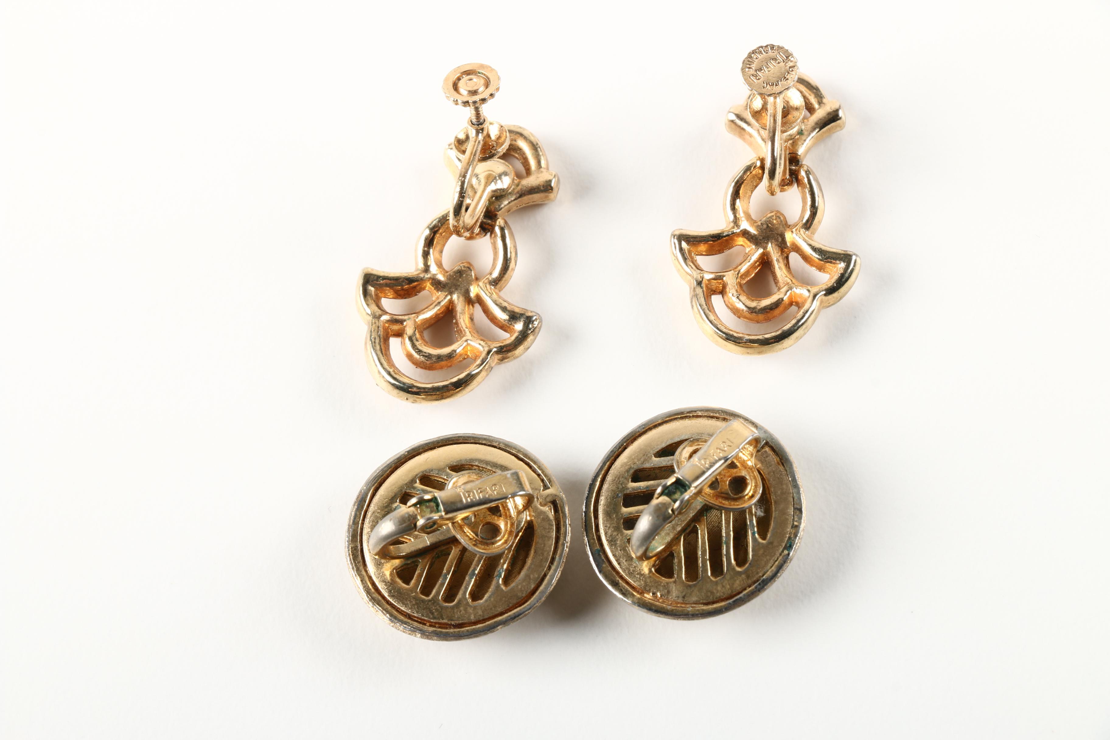 Gold Tone Costume Jewelry by Trifari