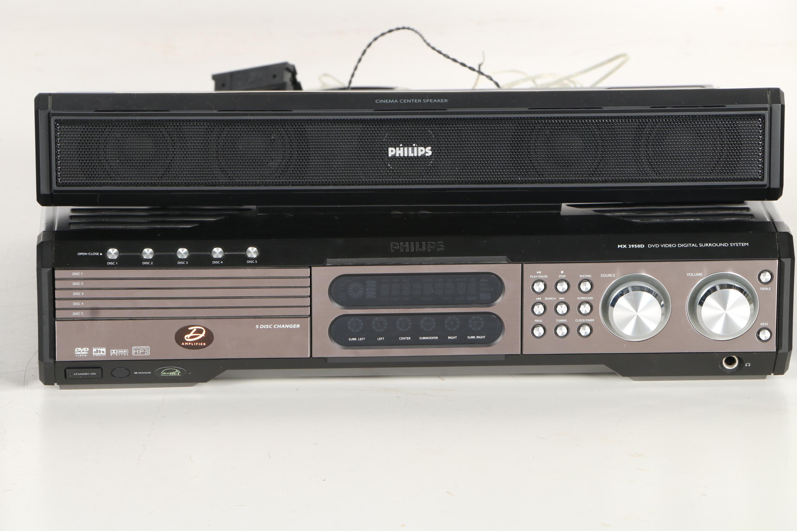 Philips DVD and Surround Sound System with Speakers