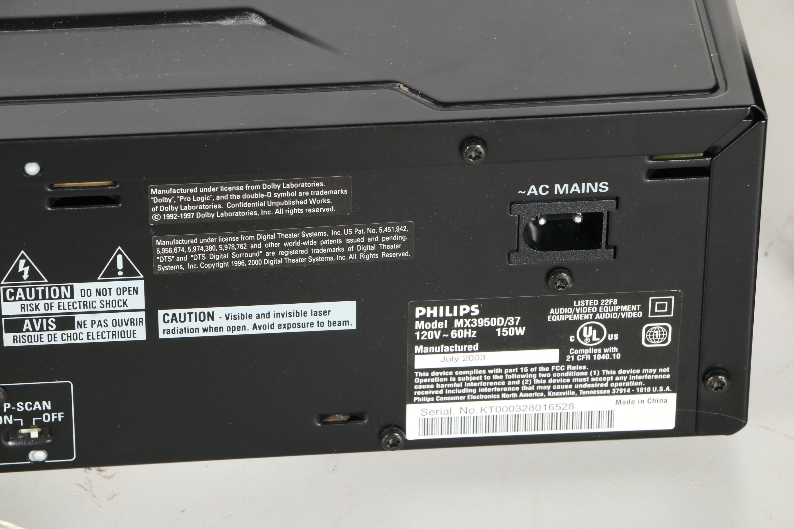 Philips DVD and Surround Sound System with Speakers