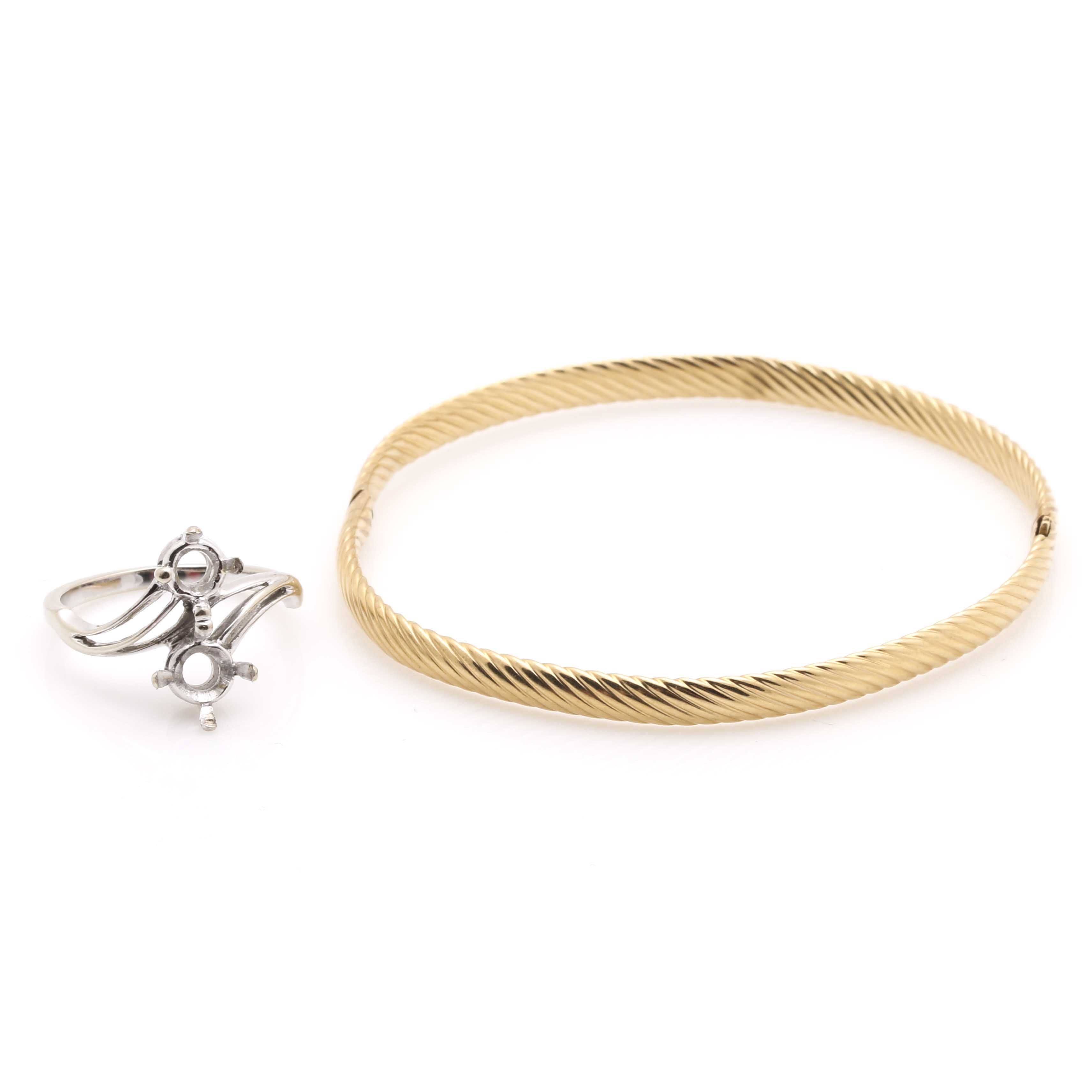 14K Yellow and White Gold Scrap Pieces