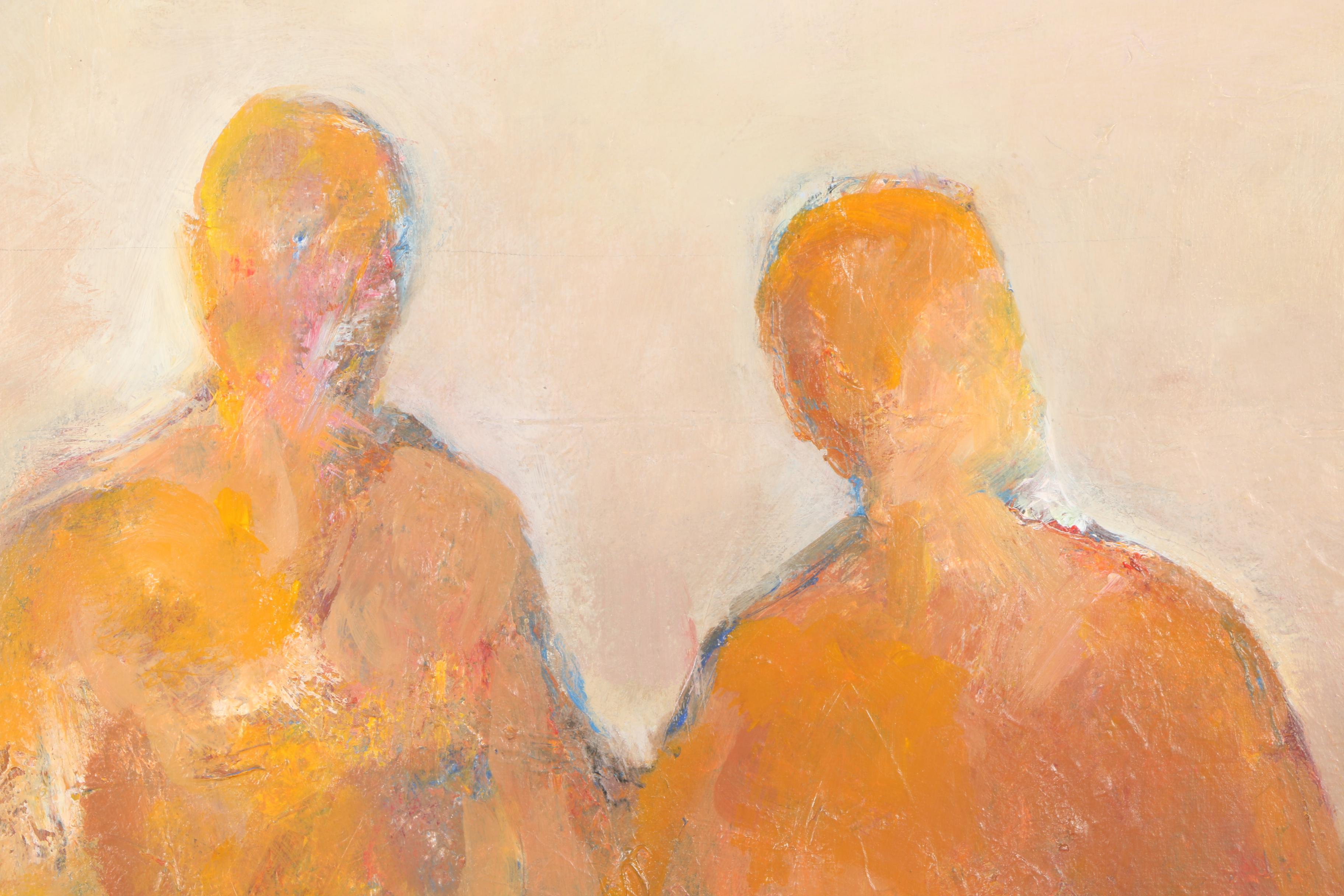 Hal Schwarze Oil on Canvas of Abstract Figures