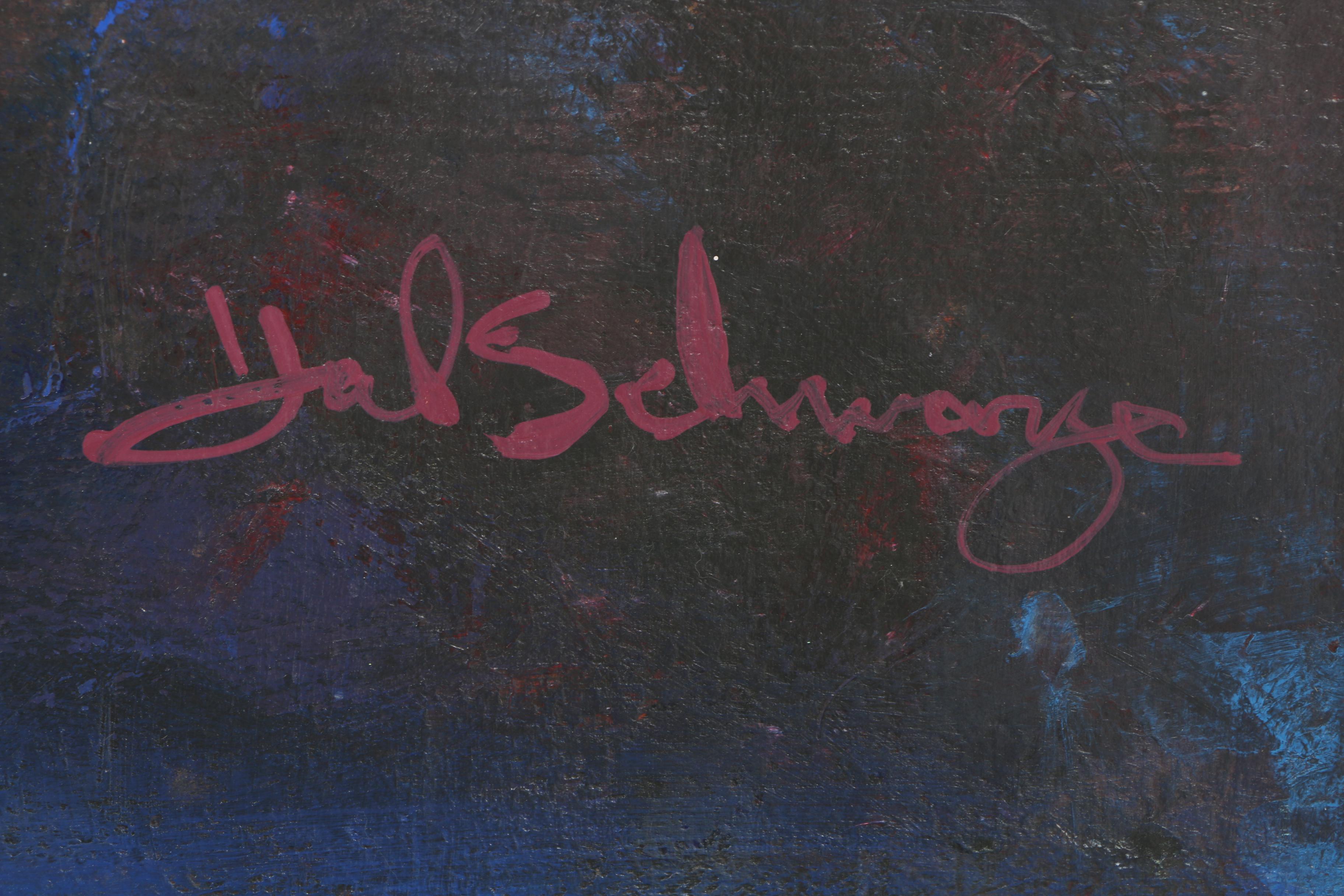 Hal Schwarze Oil on Canvas of Abstract Figures