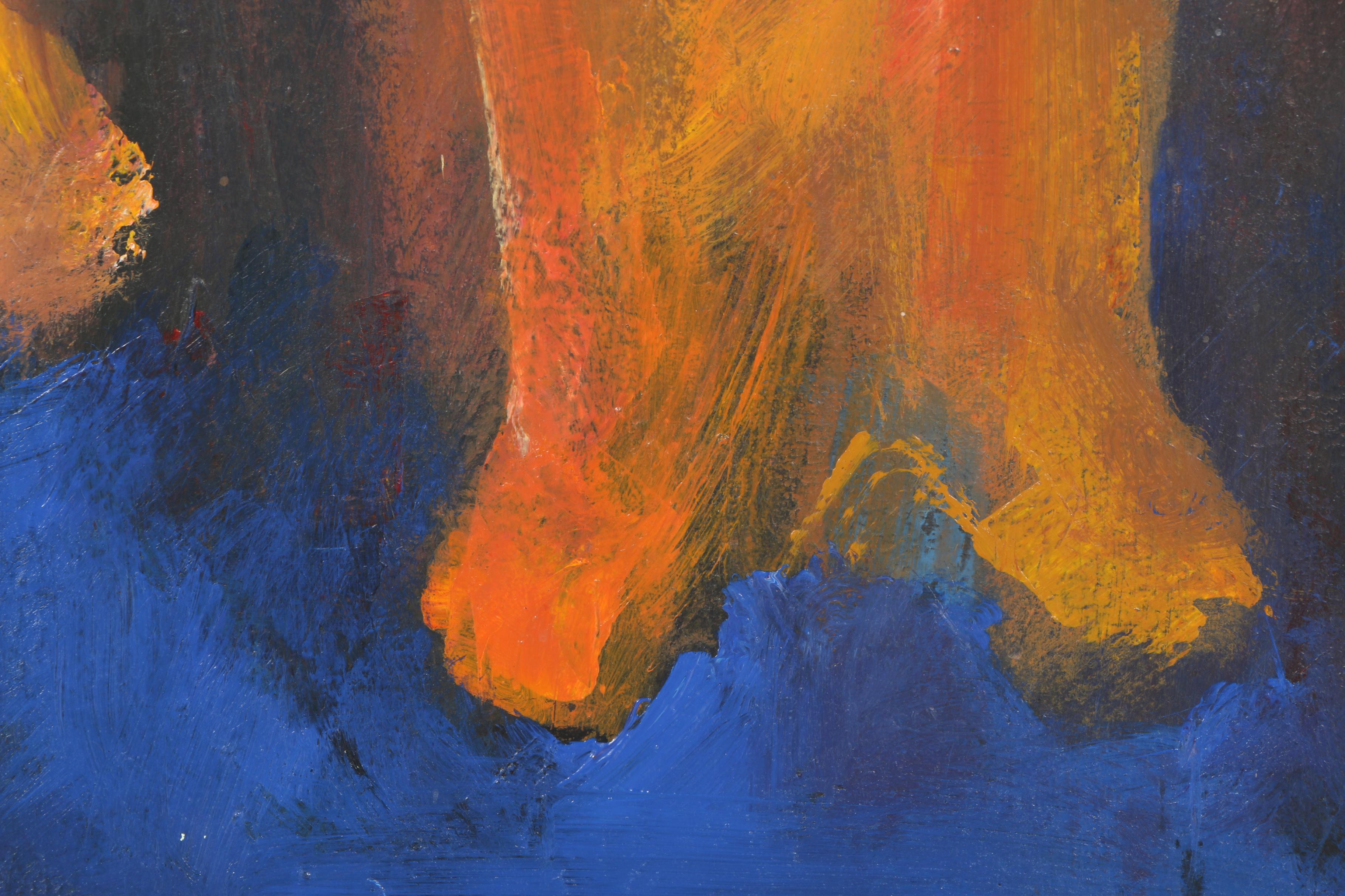 Hal Schwarze Oil on Canvas of Abstract Figures